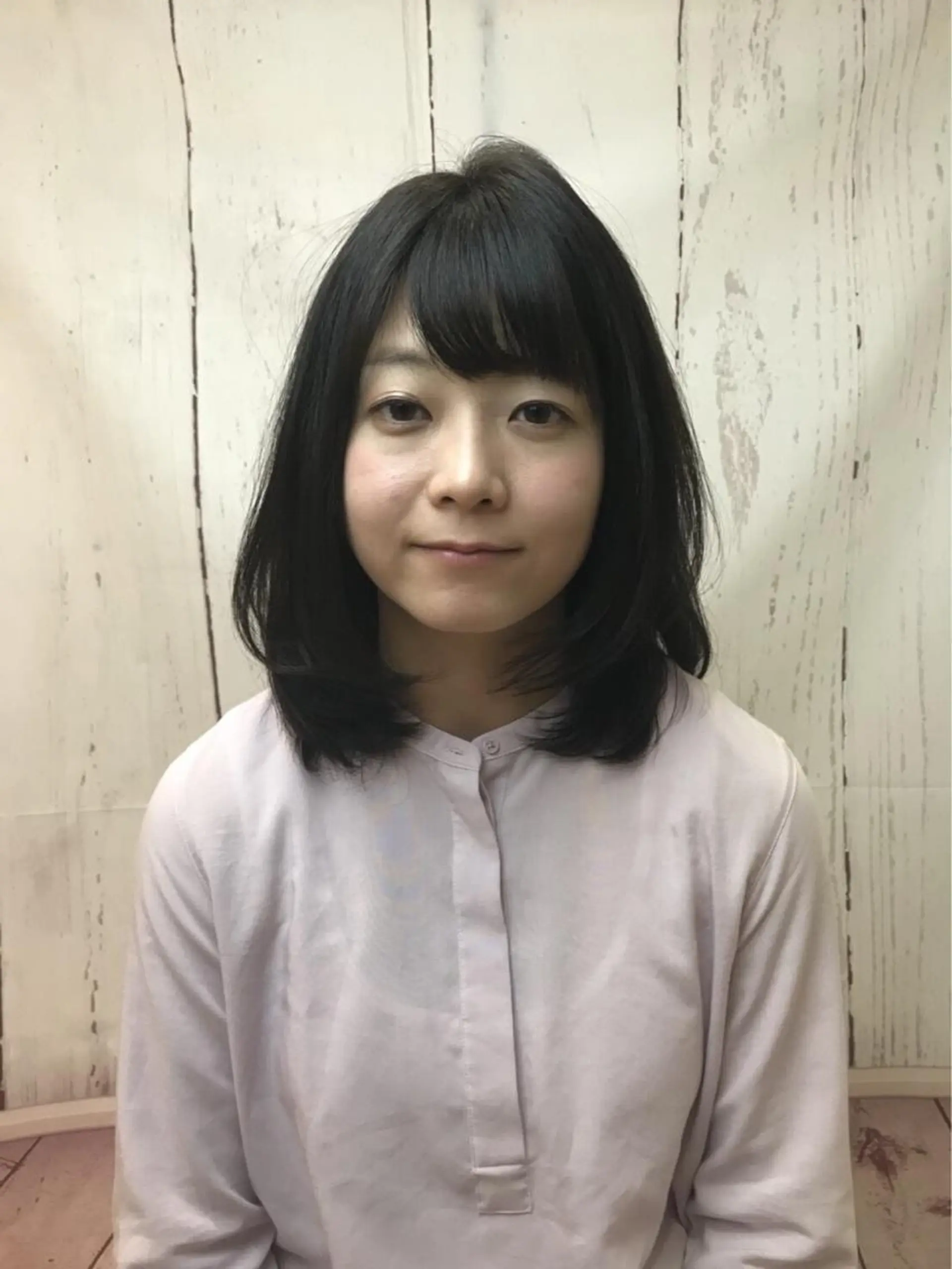 ミディアム カラー アッシュ ダークアッシュ 川野辺幸雄☆髪質改善 ハイライト☆白髪のヘアスタイル