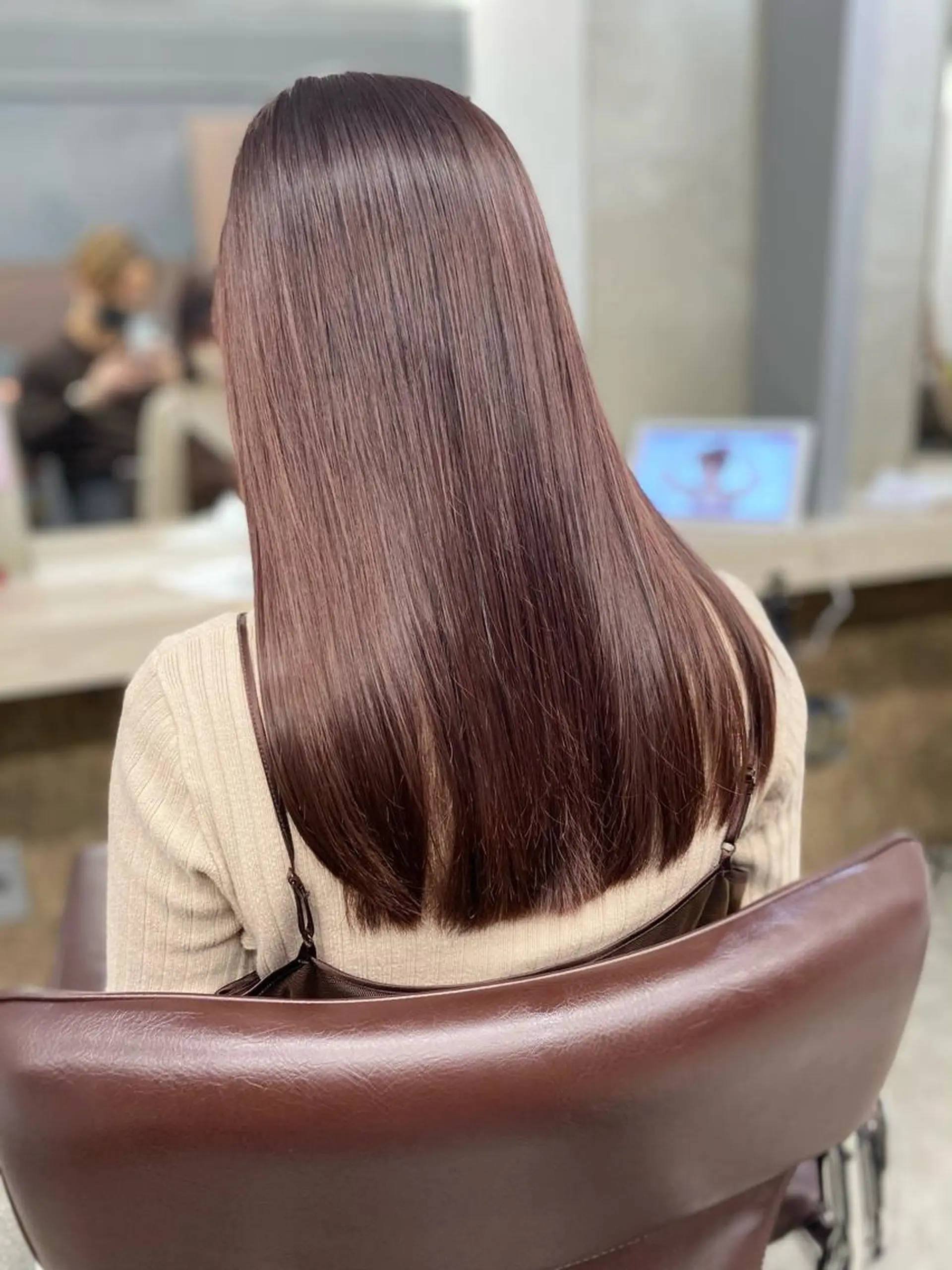 ロング カラー ベージュカラー ブラウンカラー ピンクカラー ピンクベージュ ピンクブラウン opus 店長大和 レイヤー/赤み消しのヘアスタイル