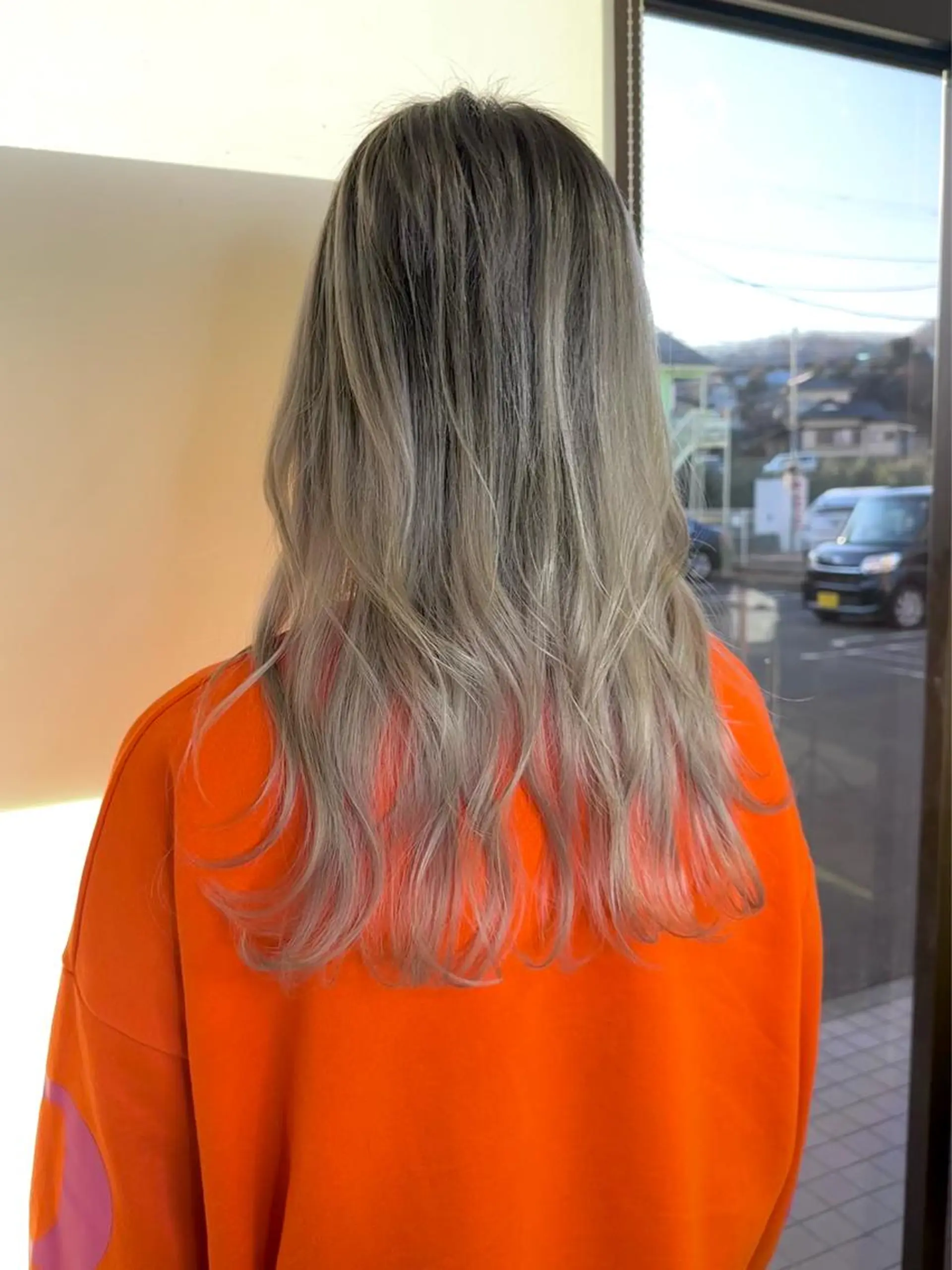 ロング カラー バレイヤージュ レイヤーカット ヘアカラー トリートメント peg.hair所属・ブリーチカラー🫧 森　凪沙のヘアスタイル