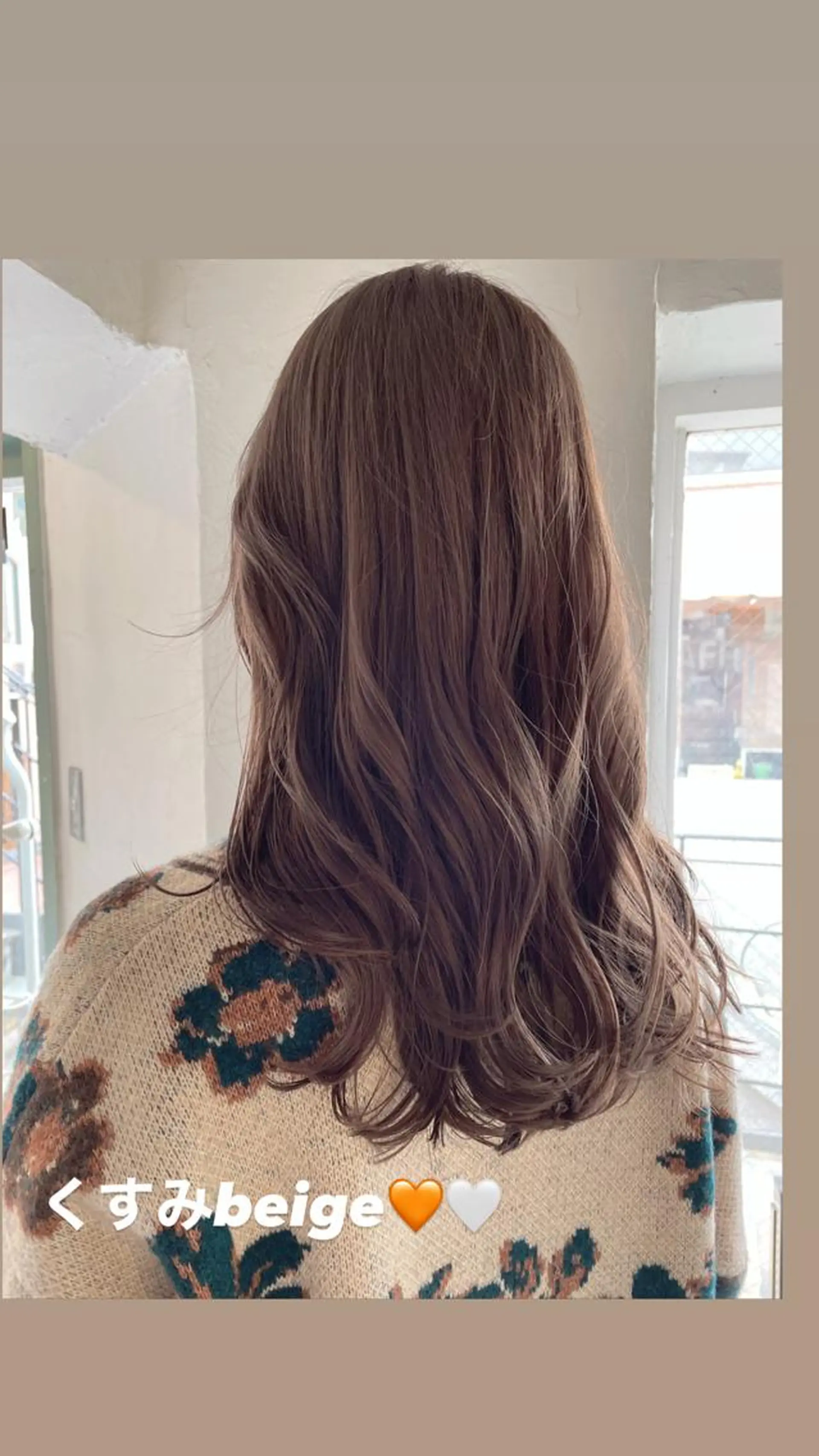 ロング カラー カット ヘアカラー トリートメント 平 ちひろのヘアスタイル