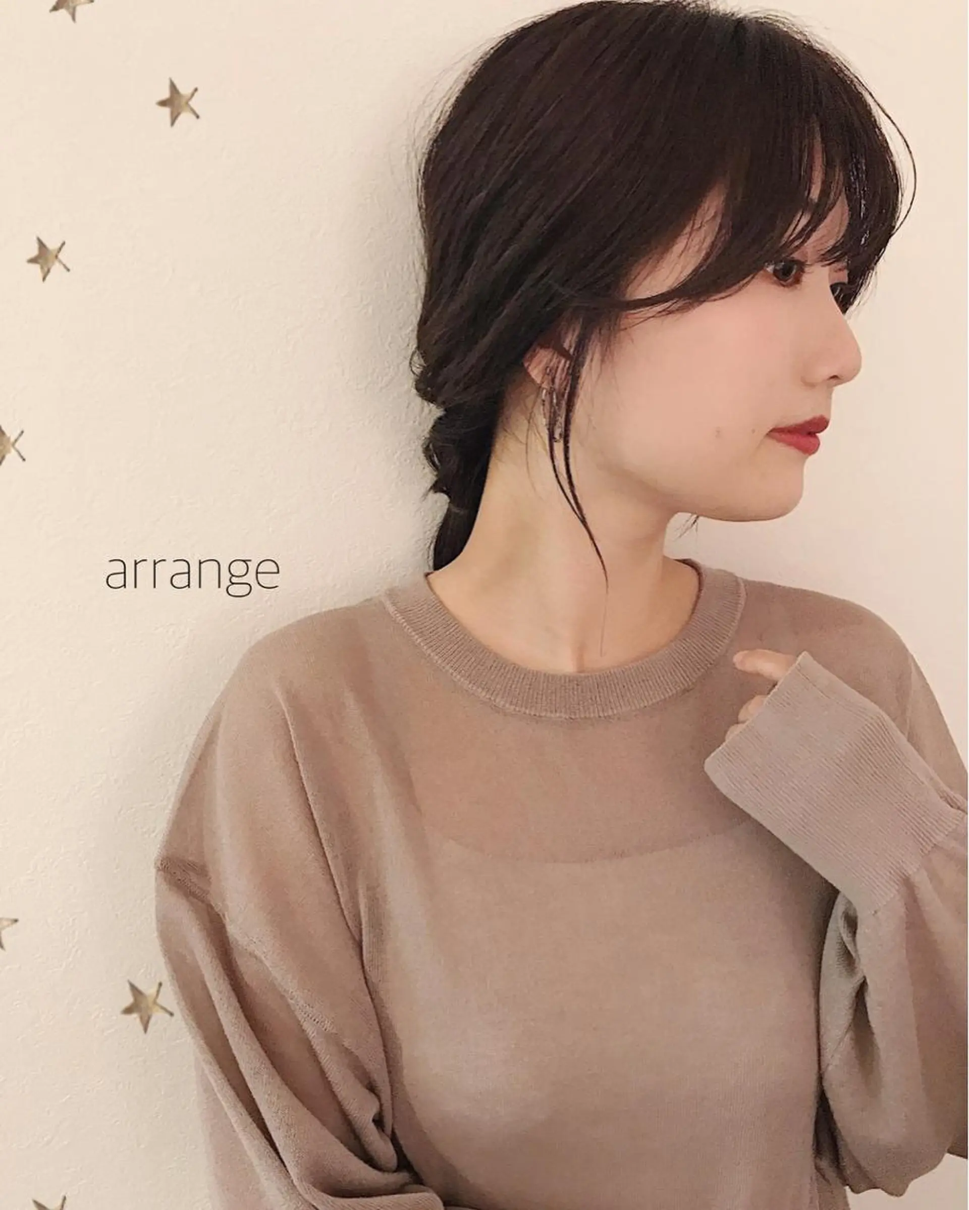 ミディアム カラー カット ヘアカラー 市川 千夏のヘアスタイル