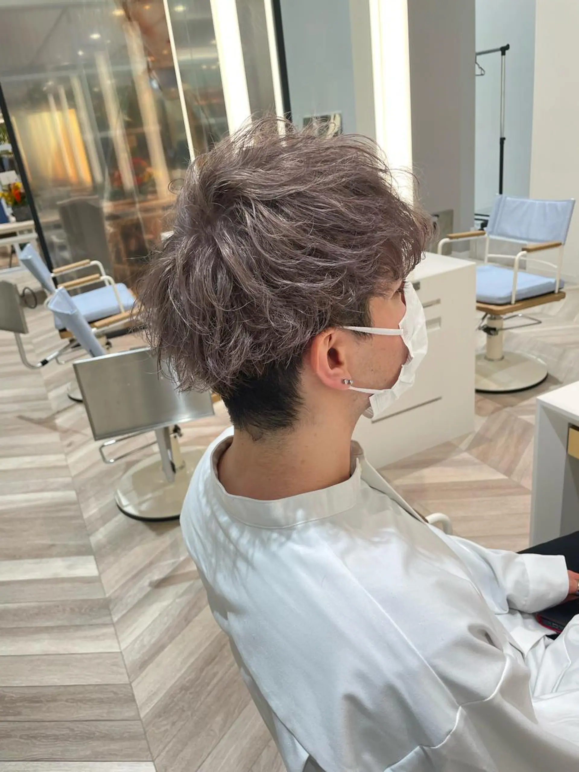 ミディアム カラー メンズ 淡路上新庄/髪質改善 .艶カラー/野口春貴のヘアスタイル