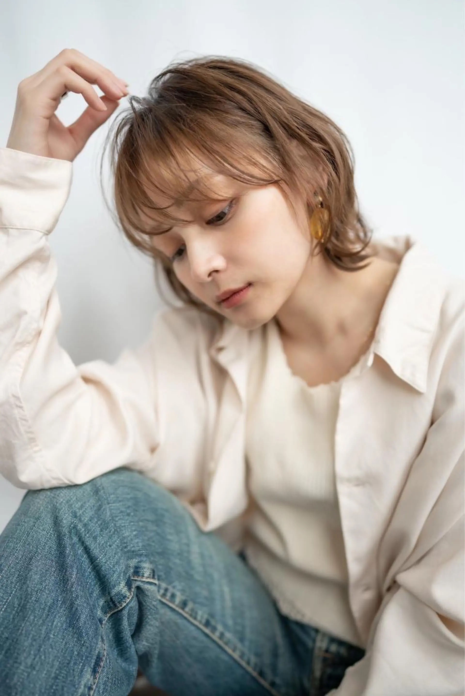ミディアム カラー 韓国ヘア 店長NEGIのヘアスタイル