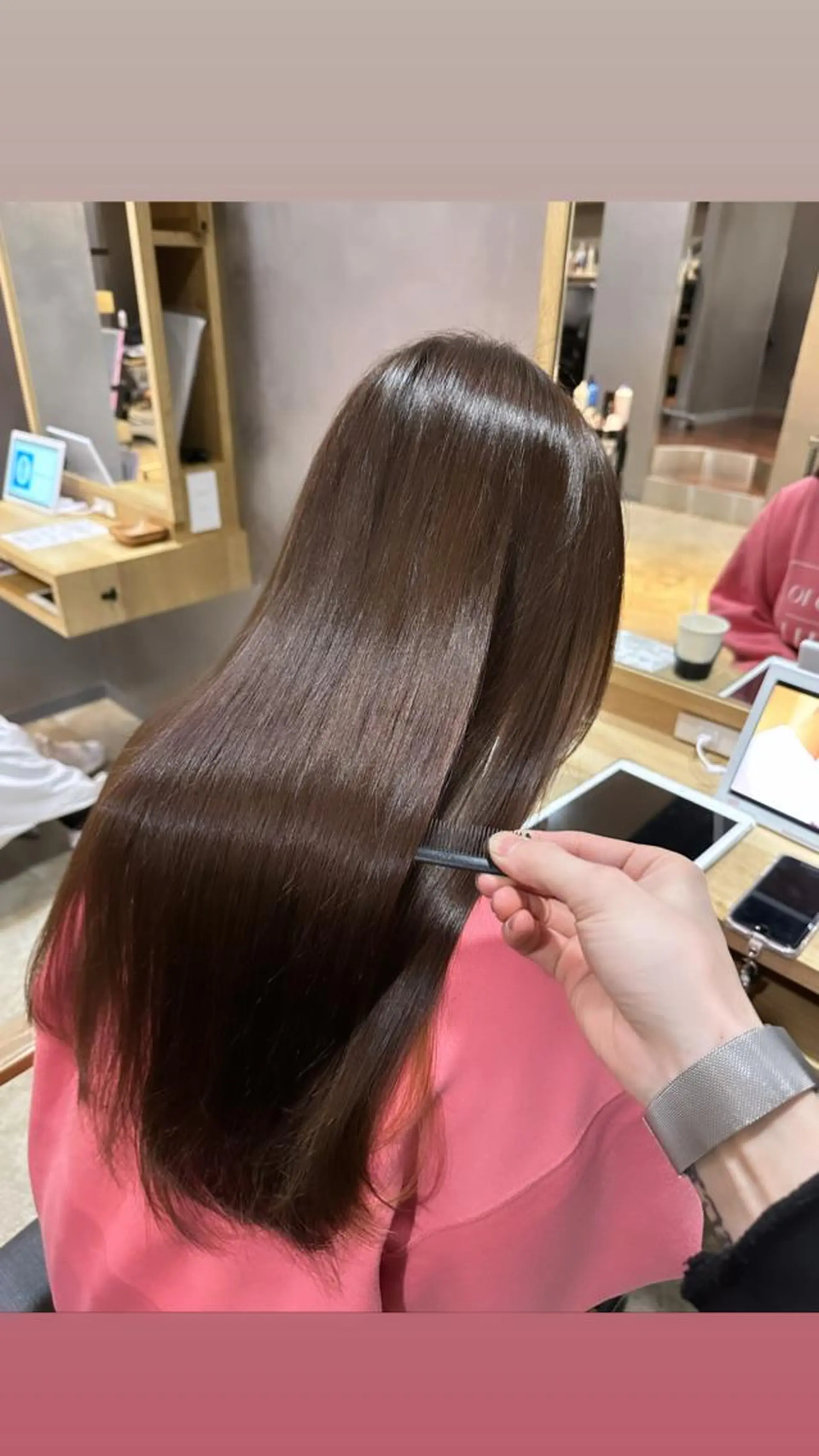 ロング 縮毛矯正 DAICHI inity心斎橋のヘアスタイル