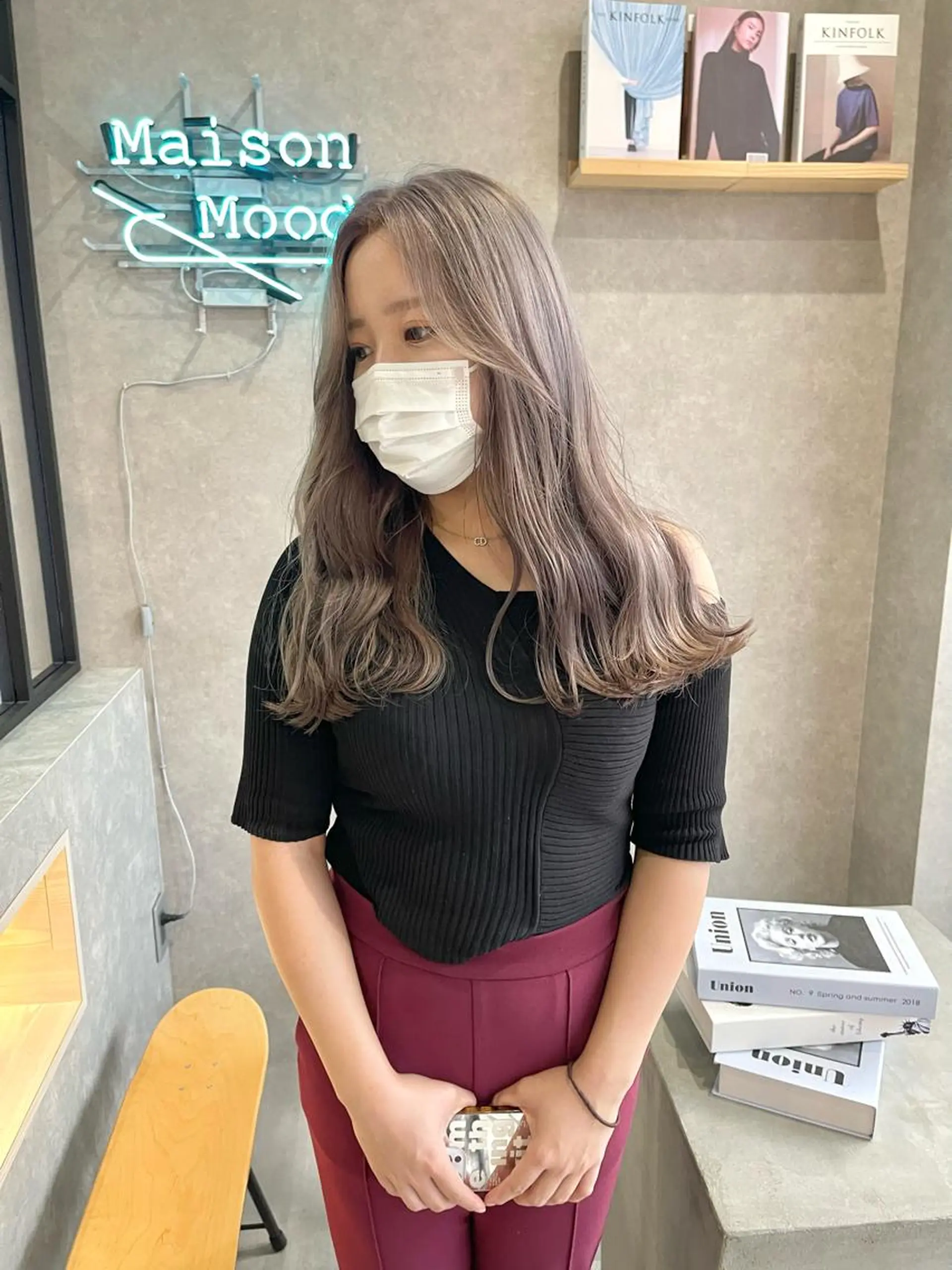 セミロング カラー カット ヘアカラー トリートメント 一ノ瀬 暁のヘアスタイル