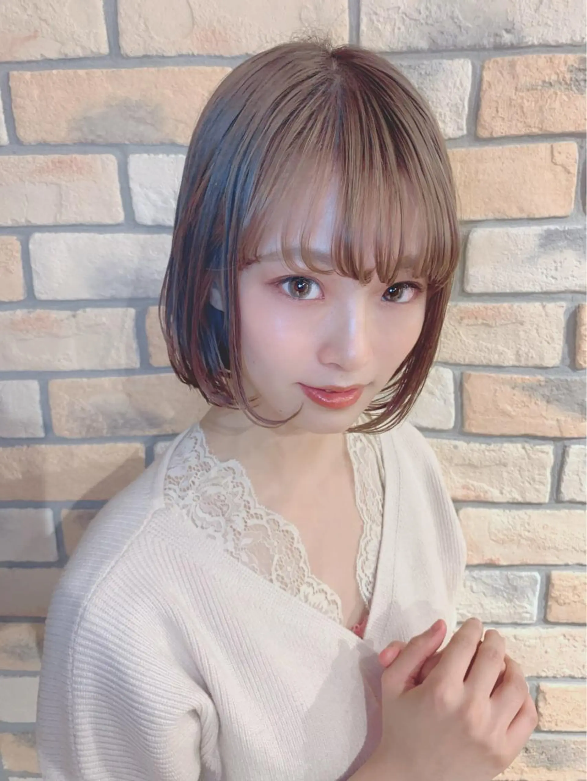 ミディアム カラー パーマ ヘアアレンジ 【公式】amble luxe池袋東口🩷のヘアスタイル