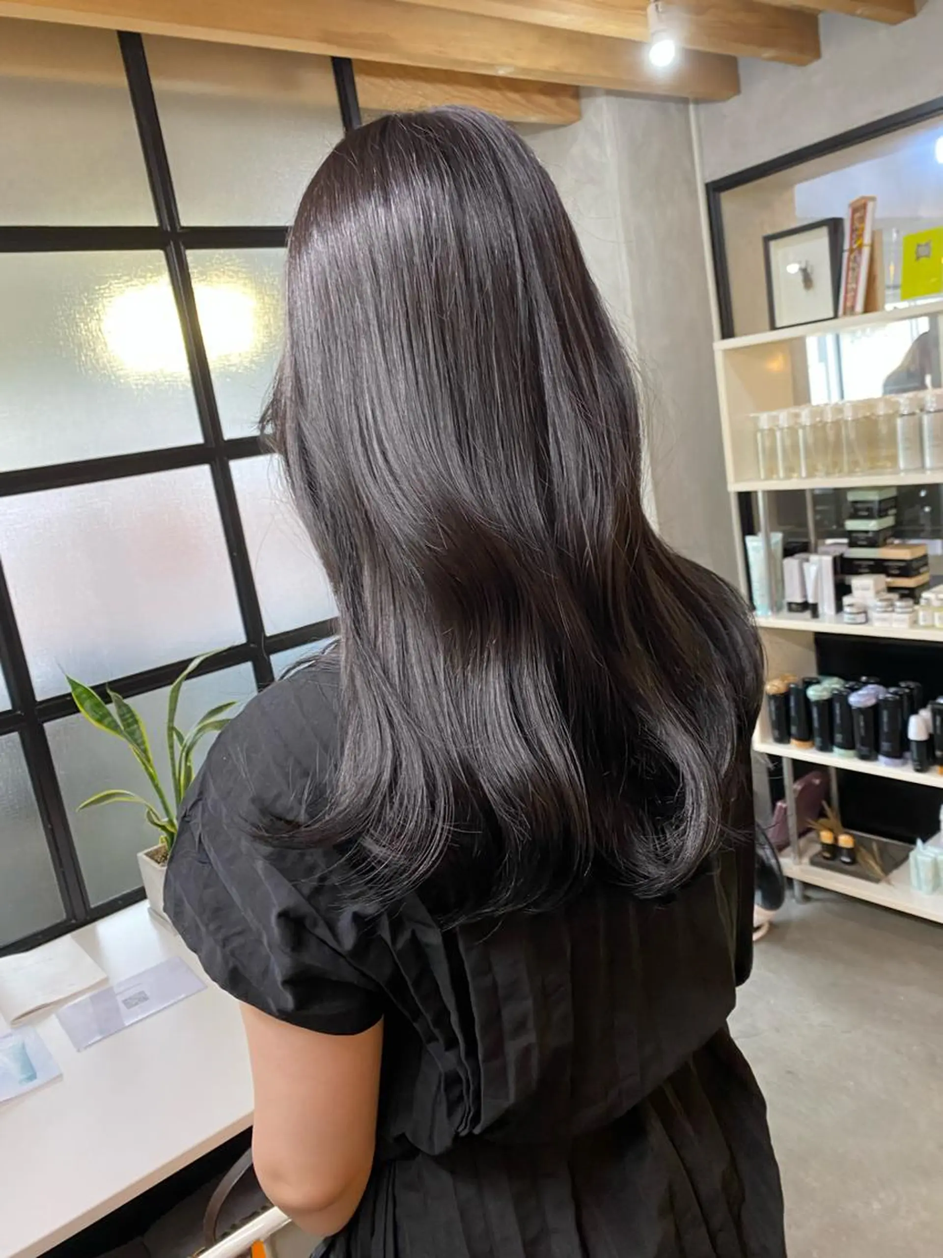 ロング レイヤーカット 【縮毛矯正髪質改善】 中山健太のヘアスタイル