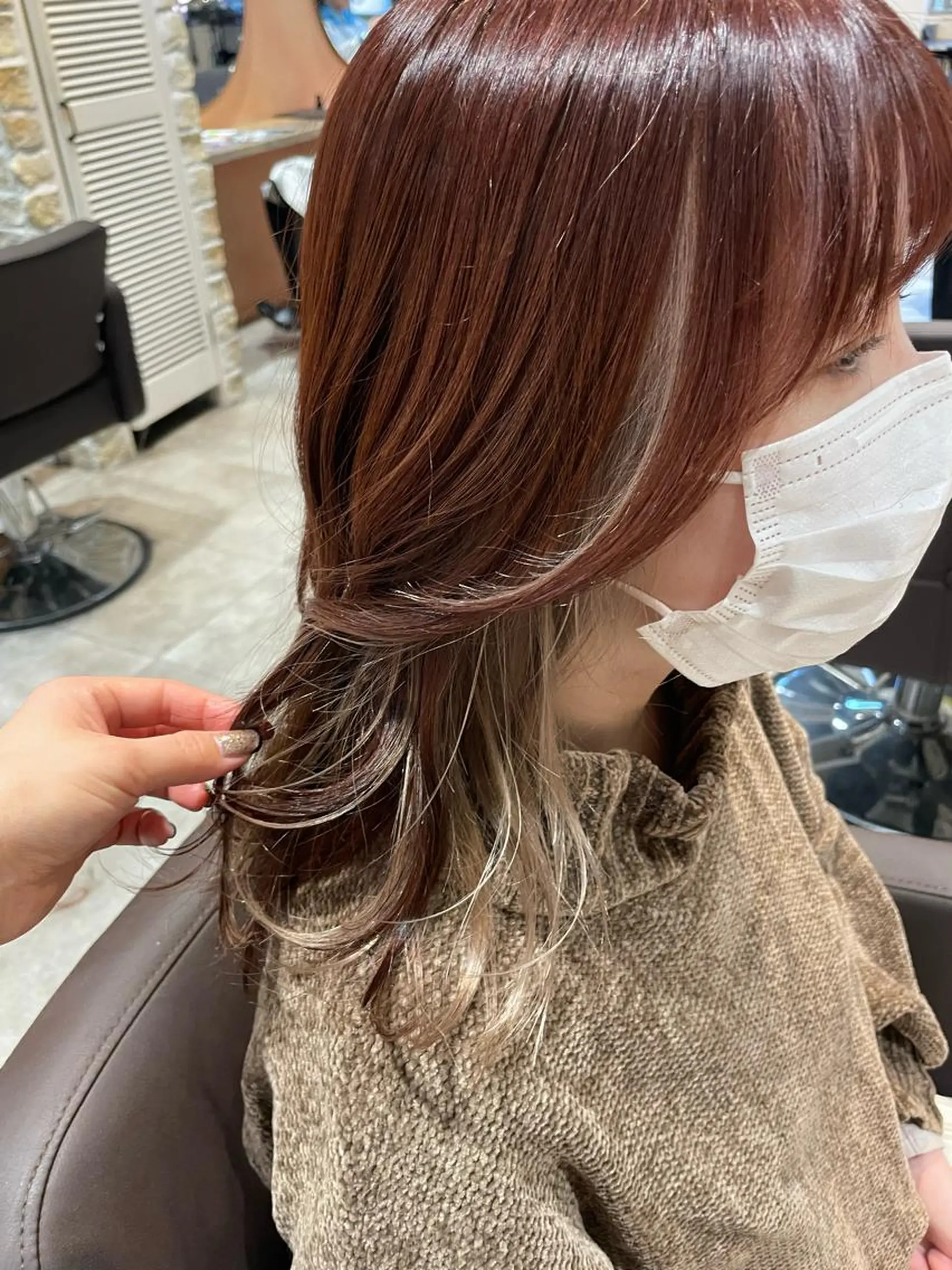 ミディアム カラー ベージュカラー ホワイトベージュ ヘアカラー トリートメント 💐パーソナルカラー /市橋加菜💐のヘアスタイル