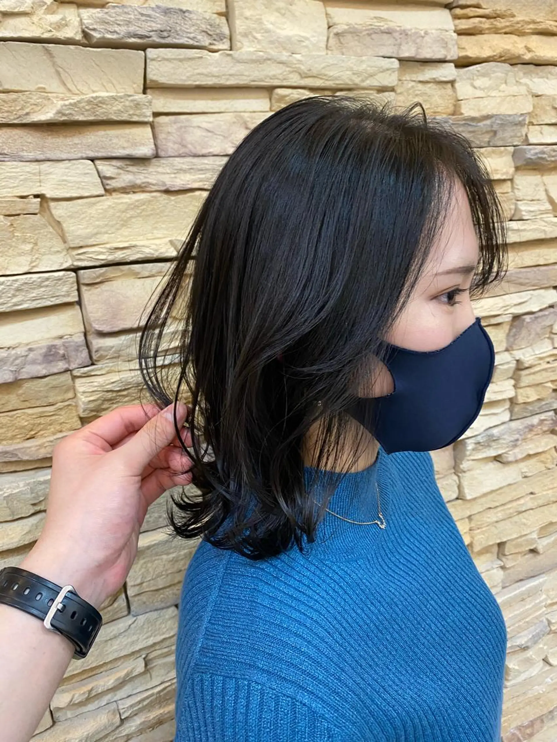 ミディアム 福岡縮毛矯正✨️ ストレート 向井和輝のヘアスタイル