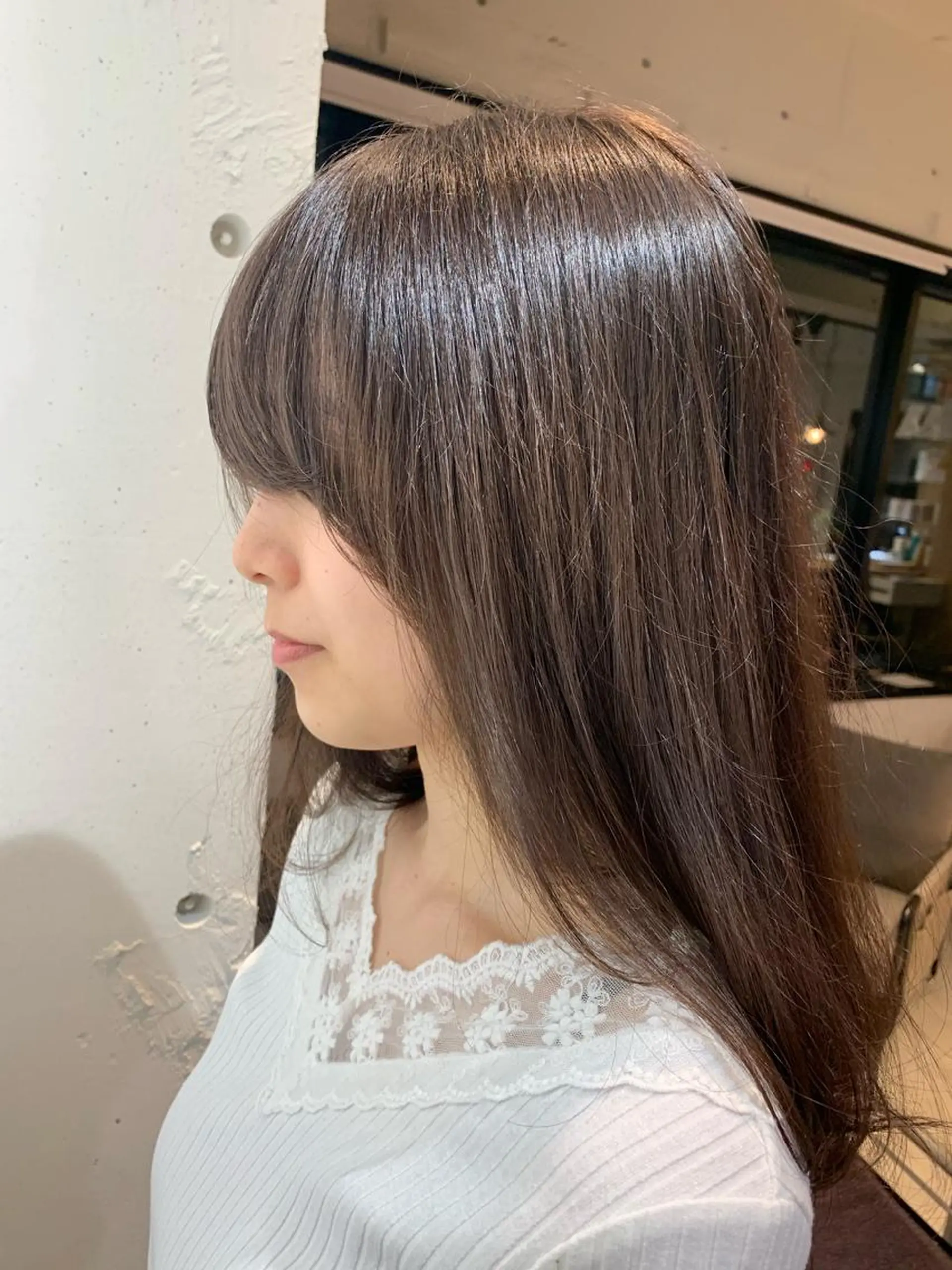 ミディアム アッシュ ✨髪質改善　美髪✨ 縮毛　井上 大誠のヘアスタイル
