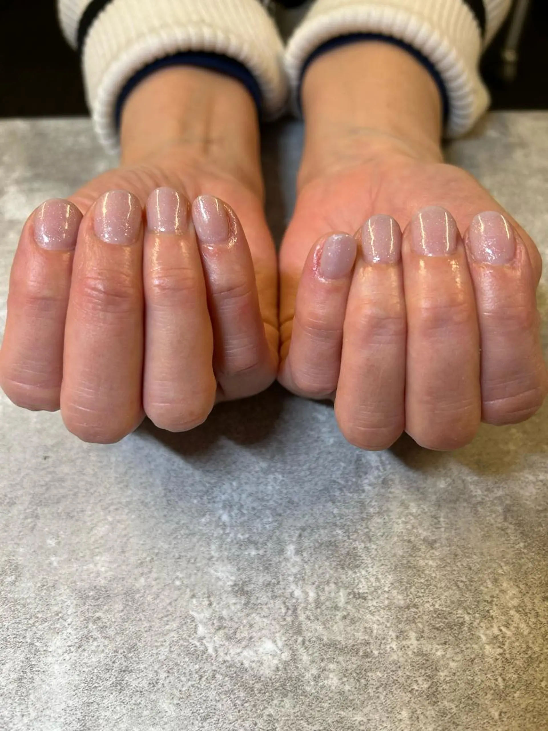 ネイル ブルー ラメ(グリッター) ワンカラーネイル ハンドネイル 自宅サロン♡ Mamiのネイルデザイン