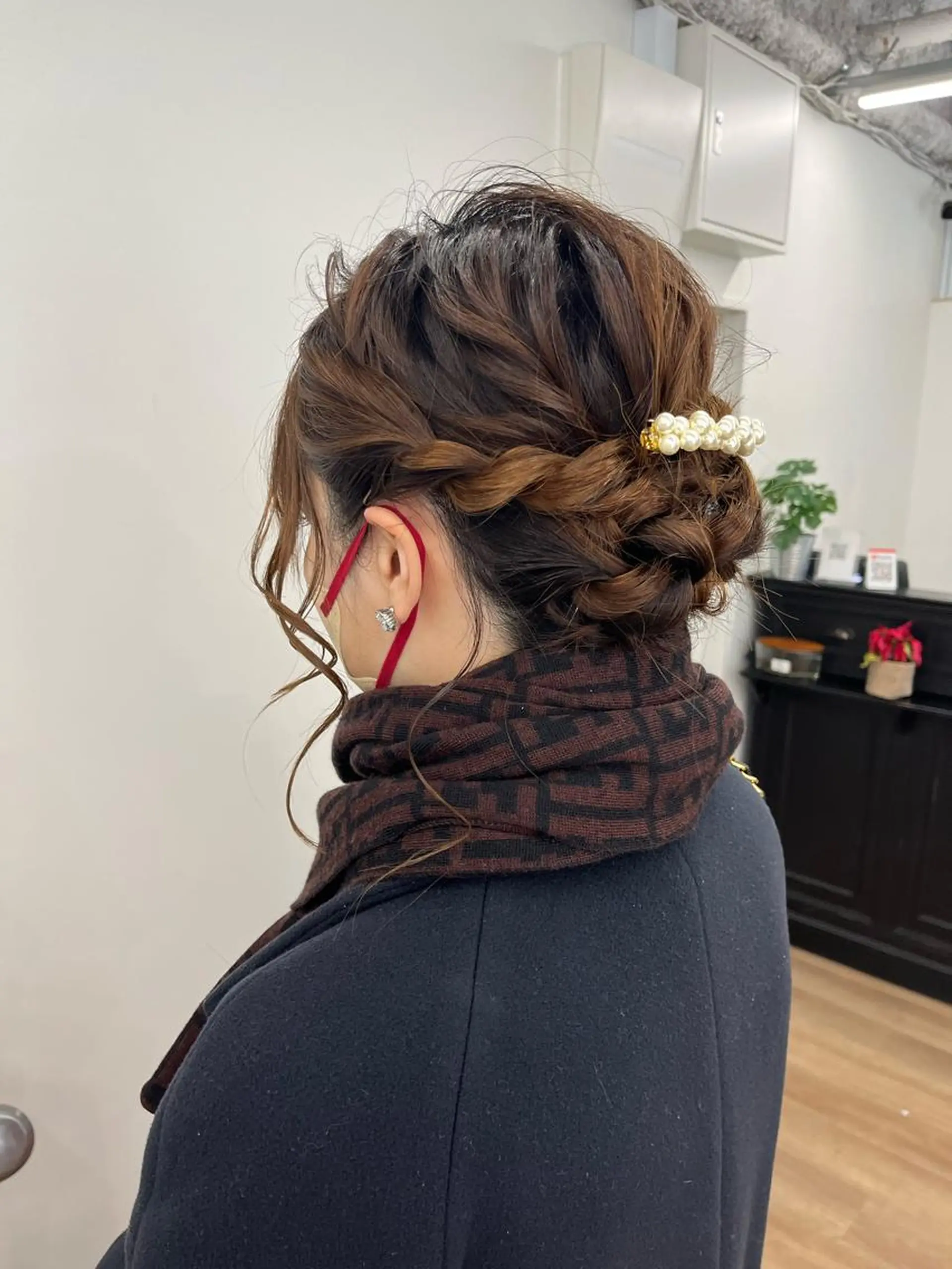 ミディアム カラー ヘアアレンジ 結婚式・ブライダル HIROKO / 透明感暖色カラー🎀のヘアスタイル