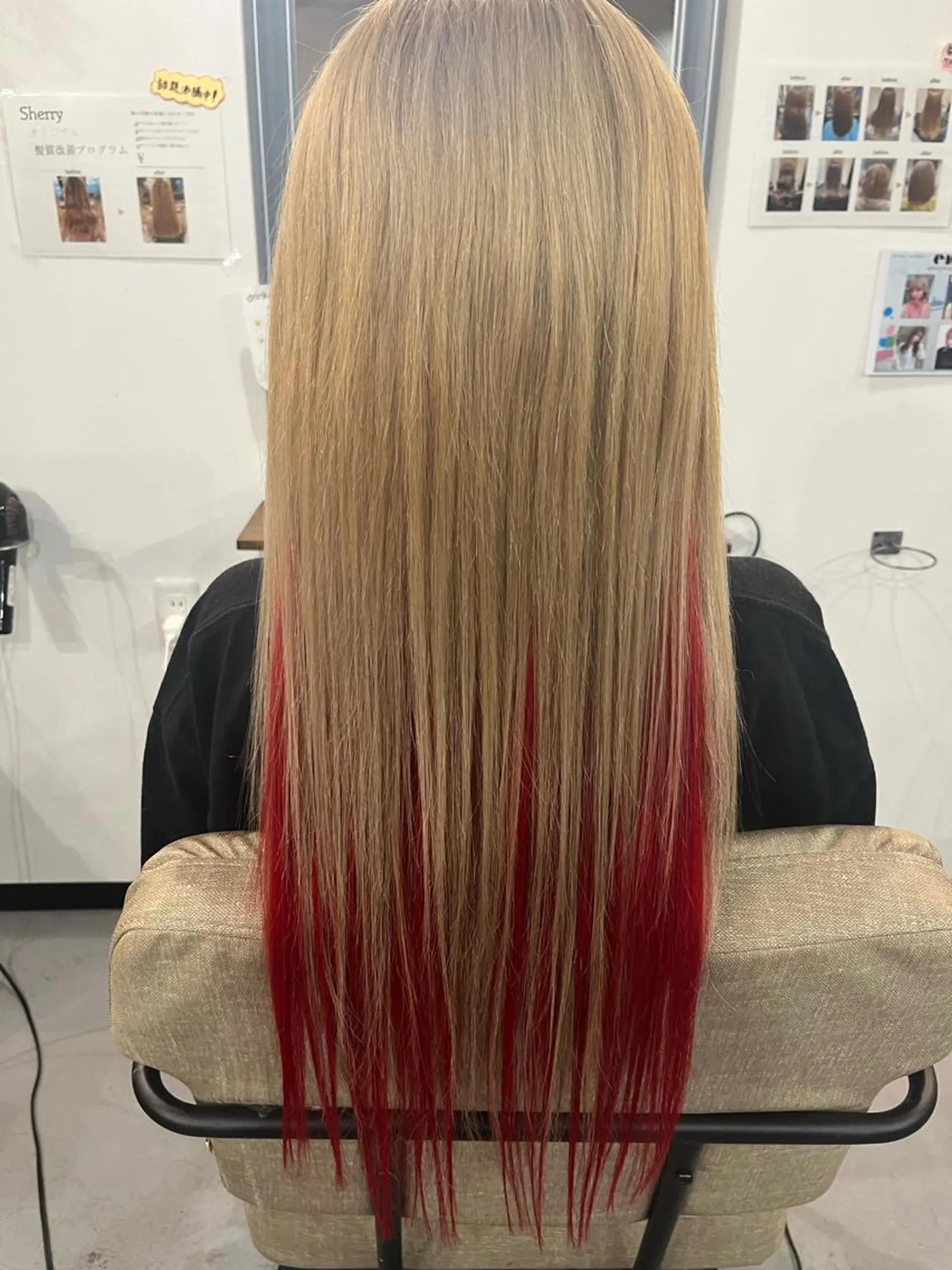 ロング エクステ ✨艶感/透け感✨Sherry所属・艶髪/ハイトーン Sherryのヘアスタイル