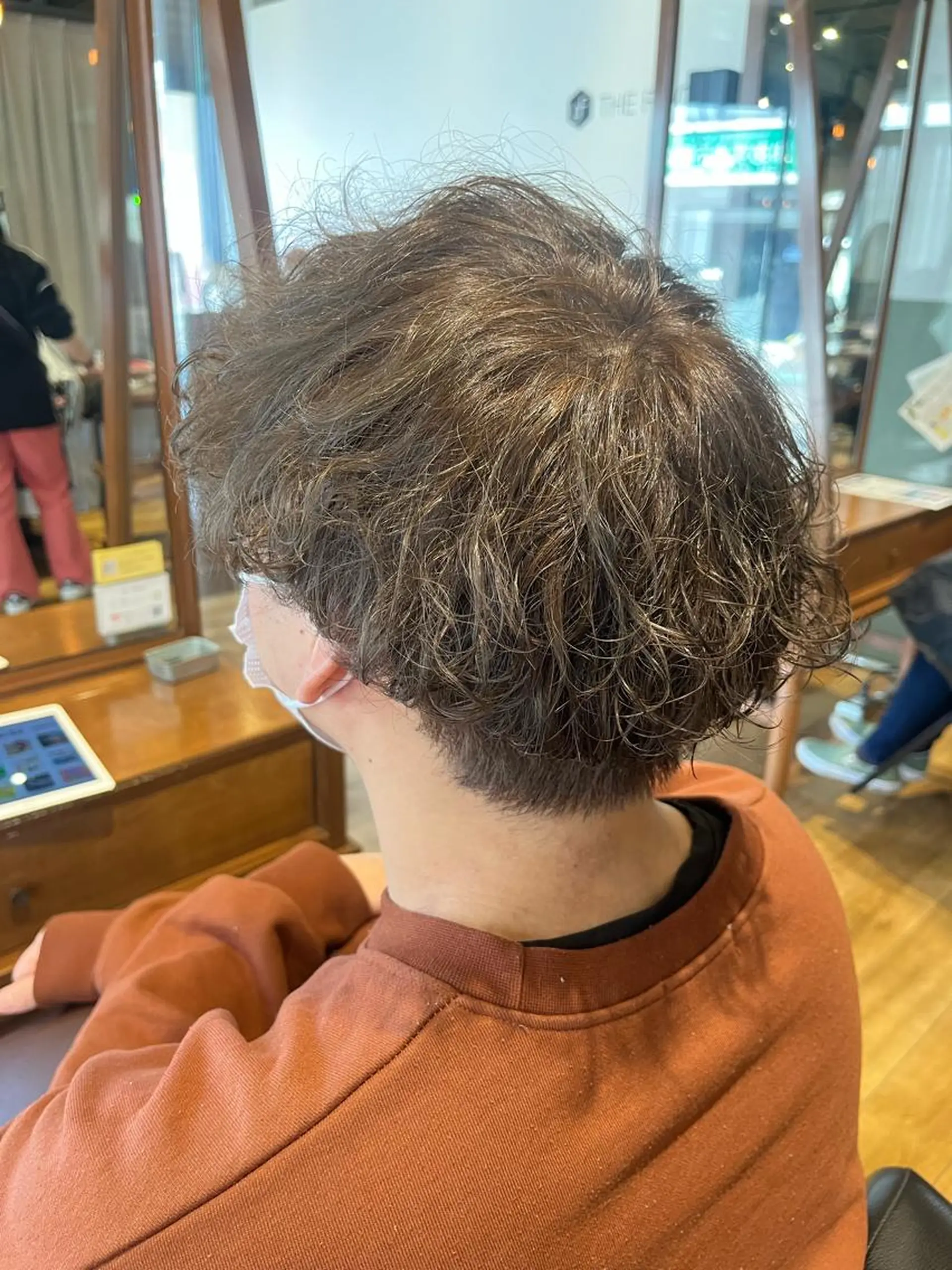 カラー パーマ メンズ 透明感カラー オリーブカラー ✿ すずかのヘアスタイル