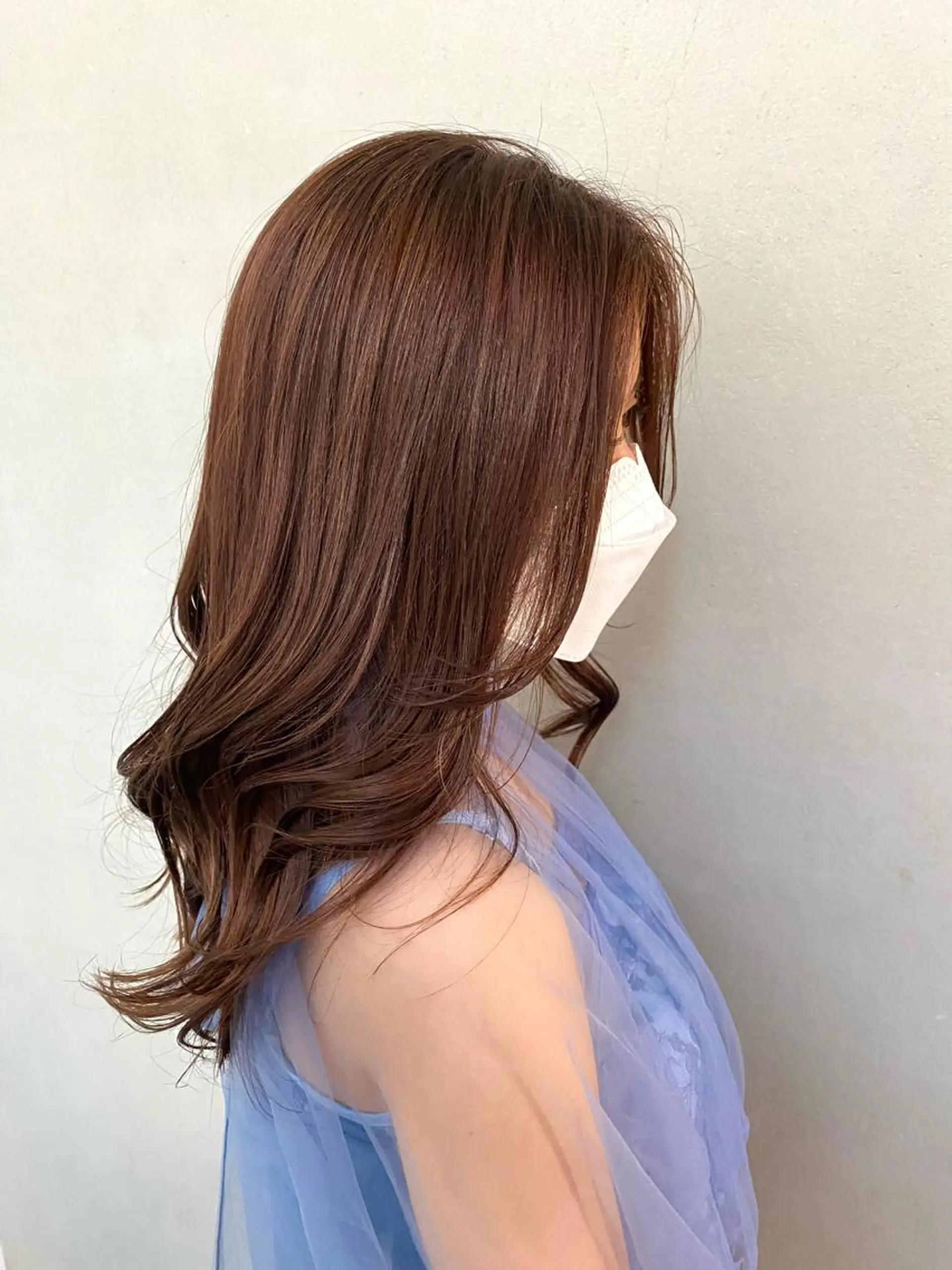 ロング カラー ブラウンカラー 透明感カラー とびまつ /ショート/脱白髪染のヘアスタイル