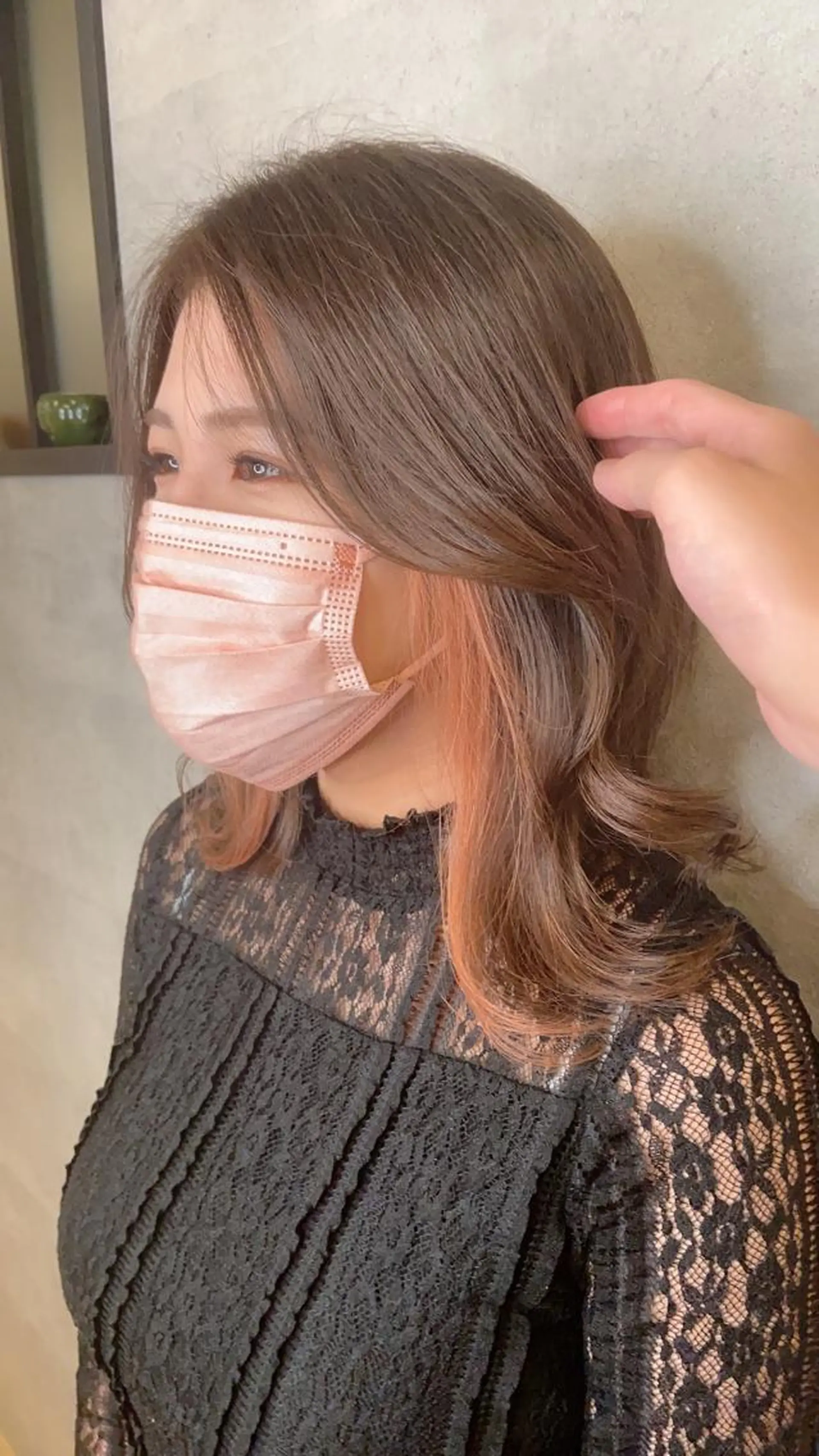 ショート カラー パーマ ヘアアレンジ オレンジ ヘアカラー ✨髪質改善/透明感✨ 西野　陽のヘアスタイル