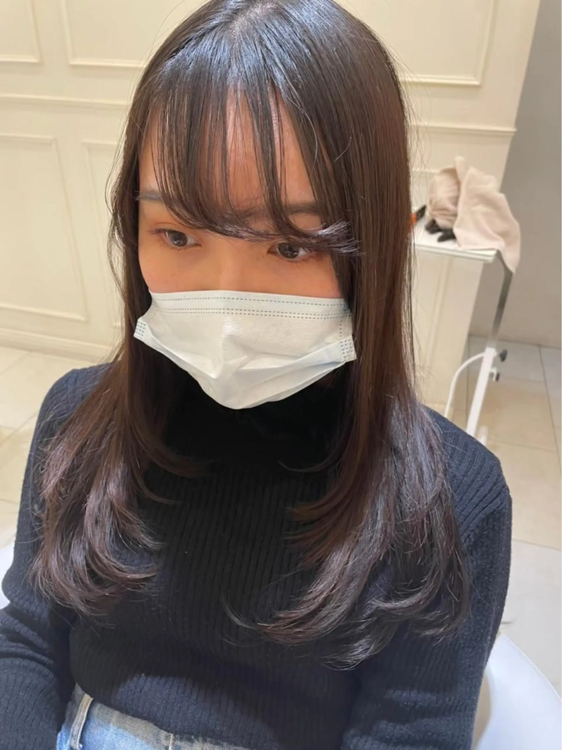 セミロング レイヤーカット 🍒顔周り/レイヤー /韓国風/アリサ🍒のヘアスタイル