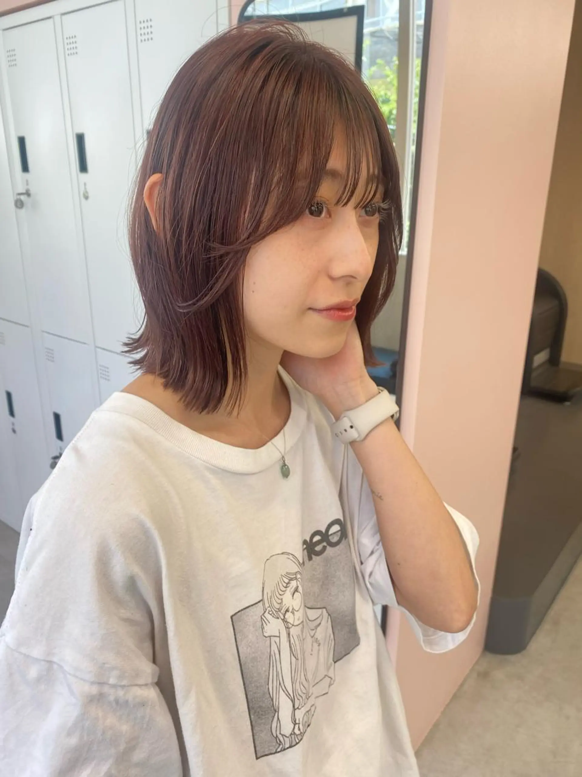 ミディアム カラー ヘアアレンジ うる艶ヘア♡韓国好き 透明感　shotaのヘアスタイル