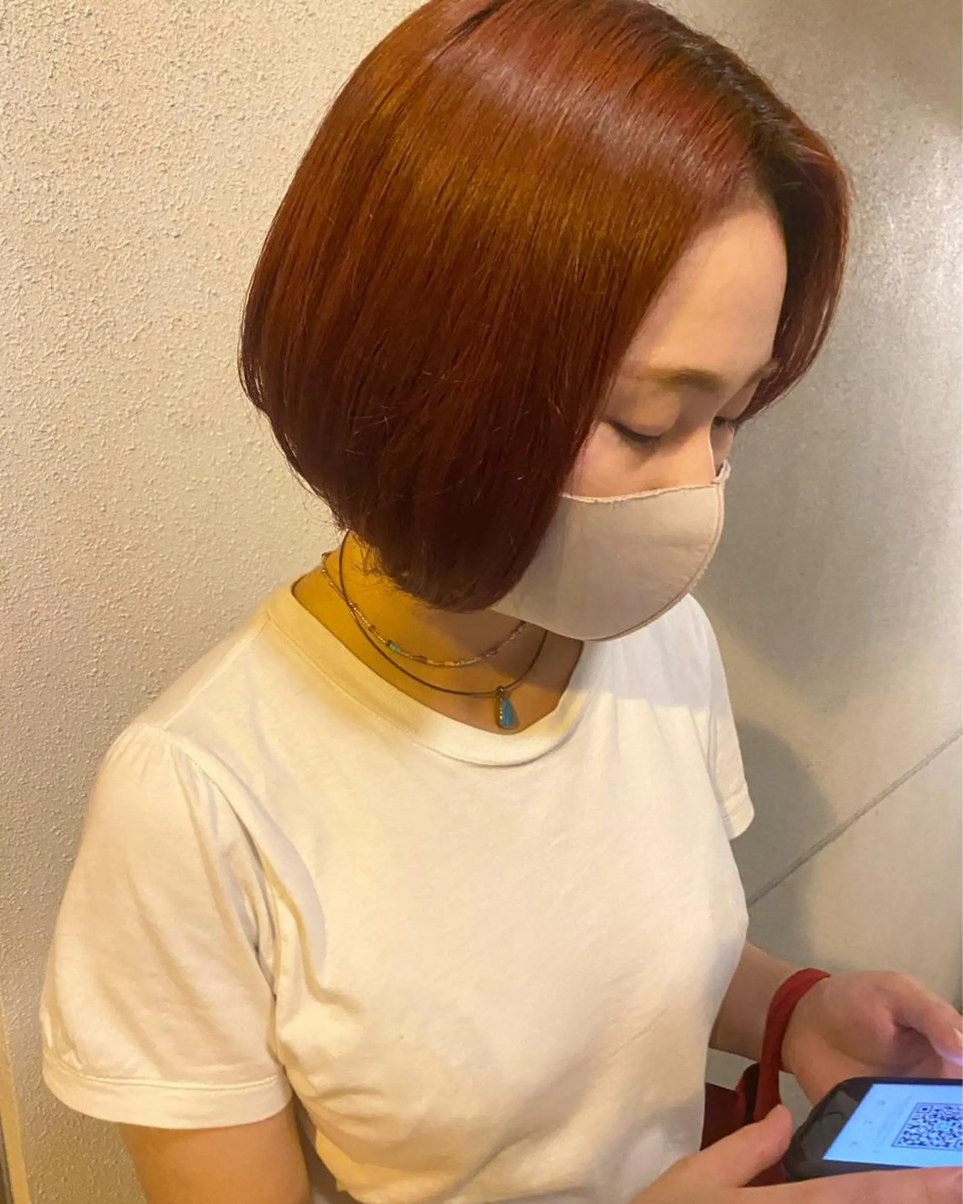 カラー オレンジ オレンジレッド レッドカラー くぎた とわのヘアスタイル