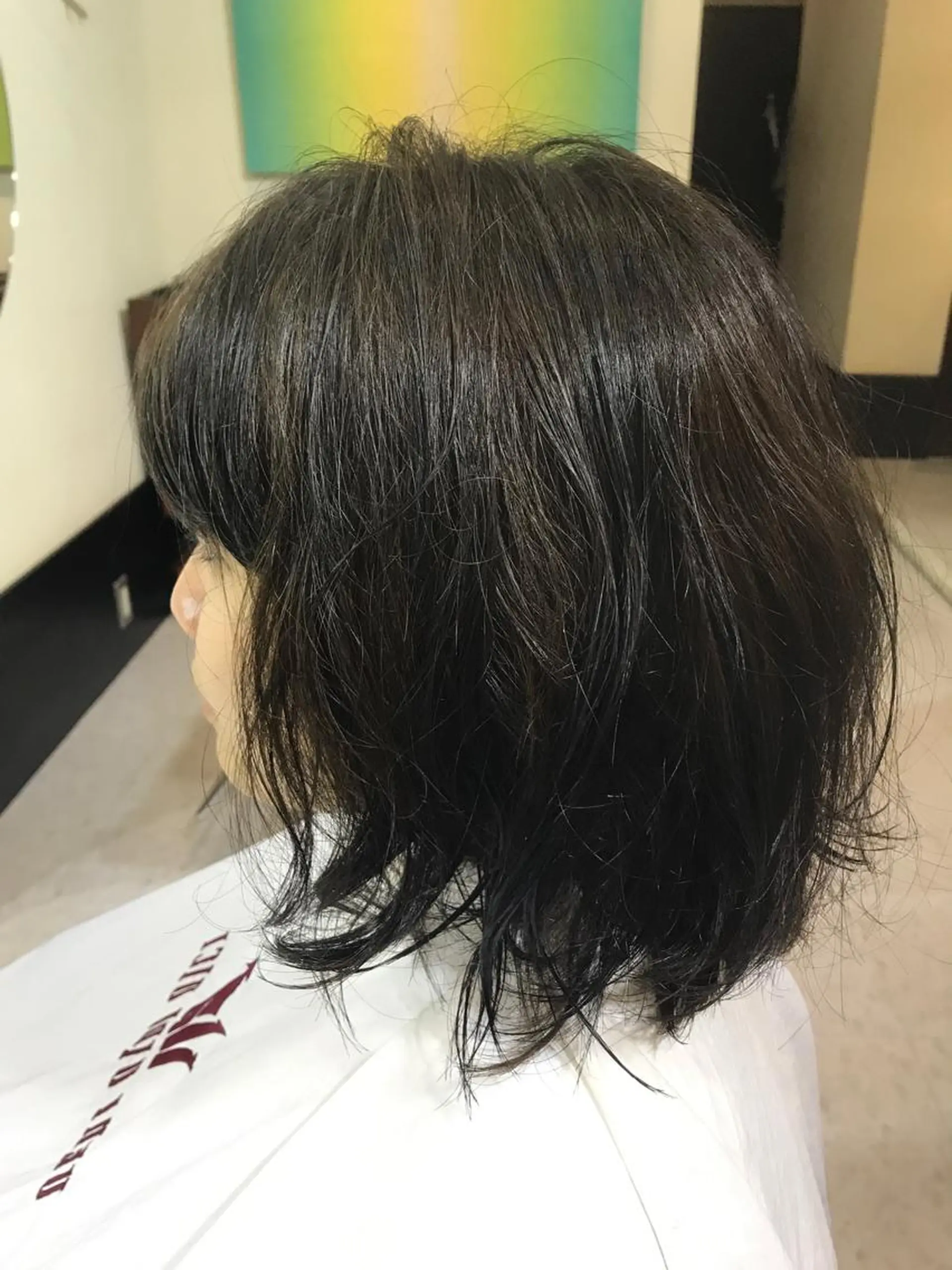 ミディアム カラー ミディアムパーマ ブラウンカラー オリーブブラウン 河原 卓司のヘアスタイル