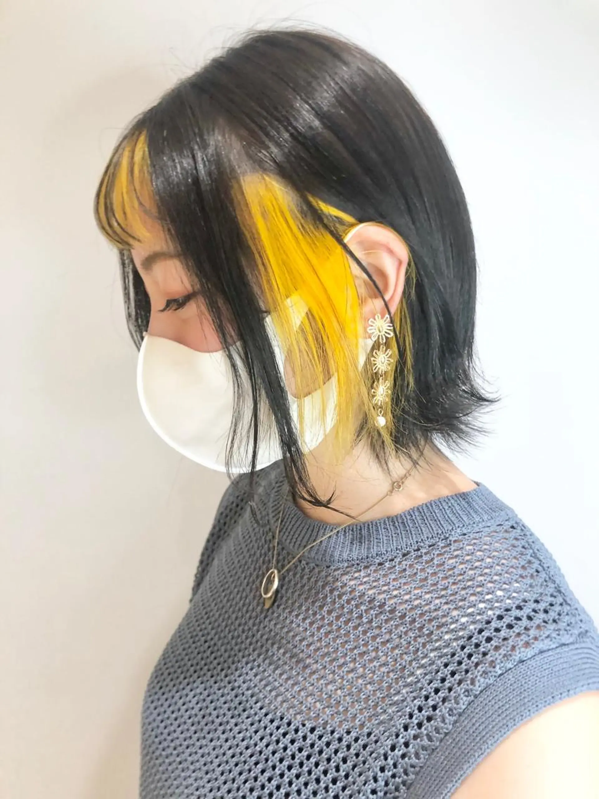 ミディアム カラー ウルフカット ハッシュカット/七海のヘアスタイル