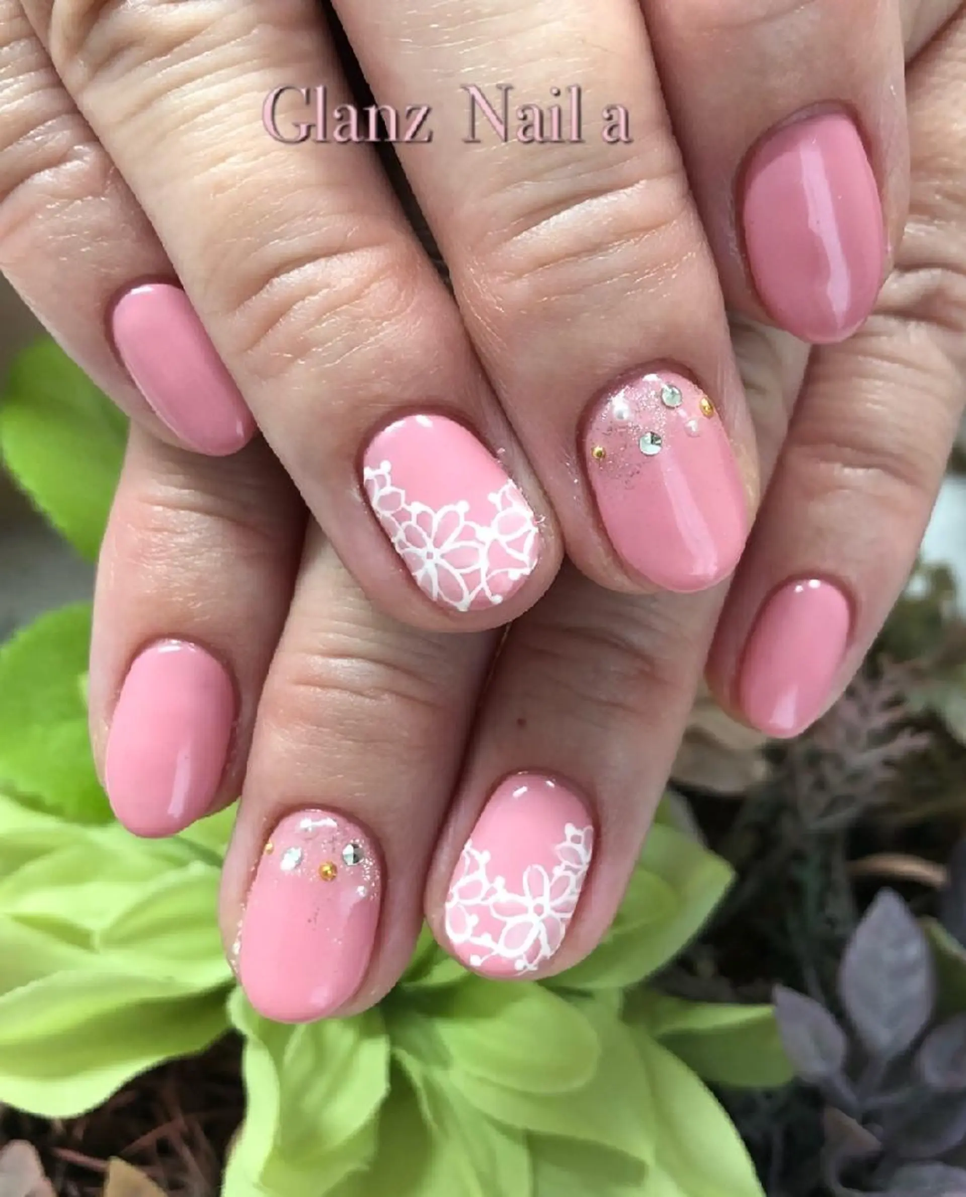 ネイル フラワーネイル Glanz  Nail aのネイルデザイン