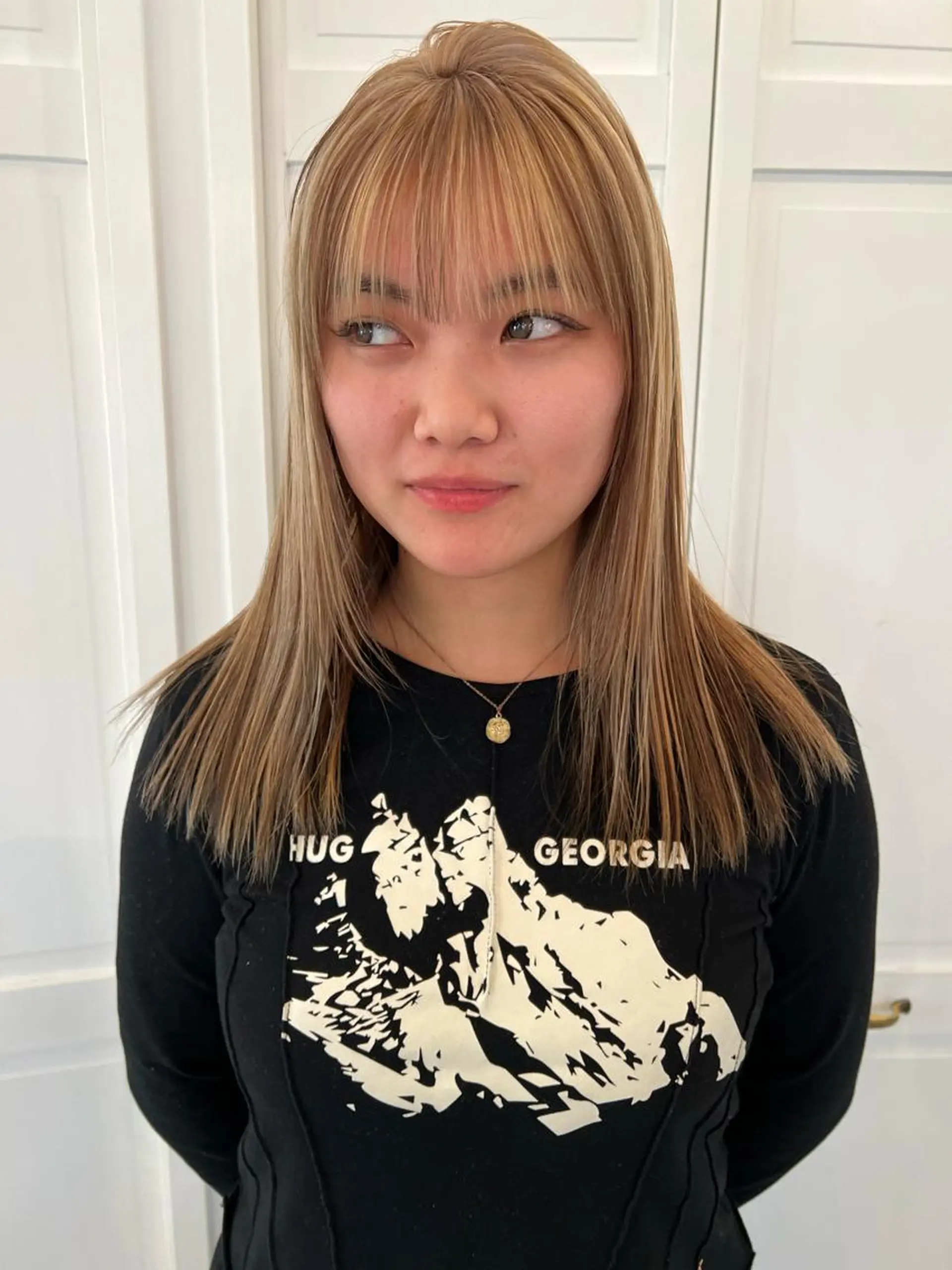 カラー ヘアカラー ブリーチカラー🎀 韓国風/寺門美優のヘアスタイル