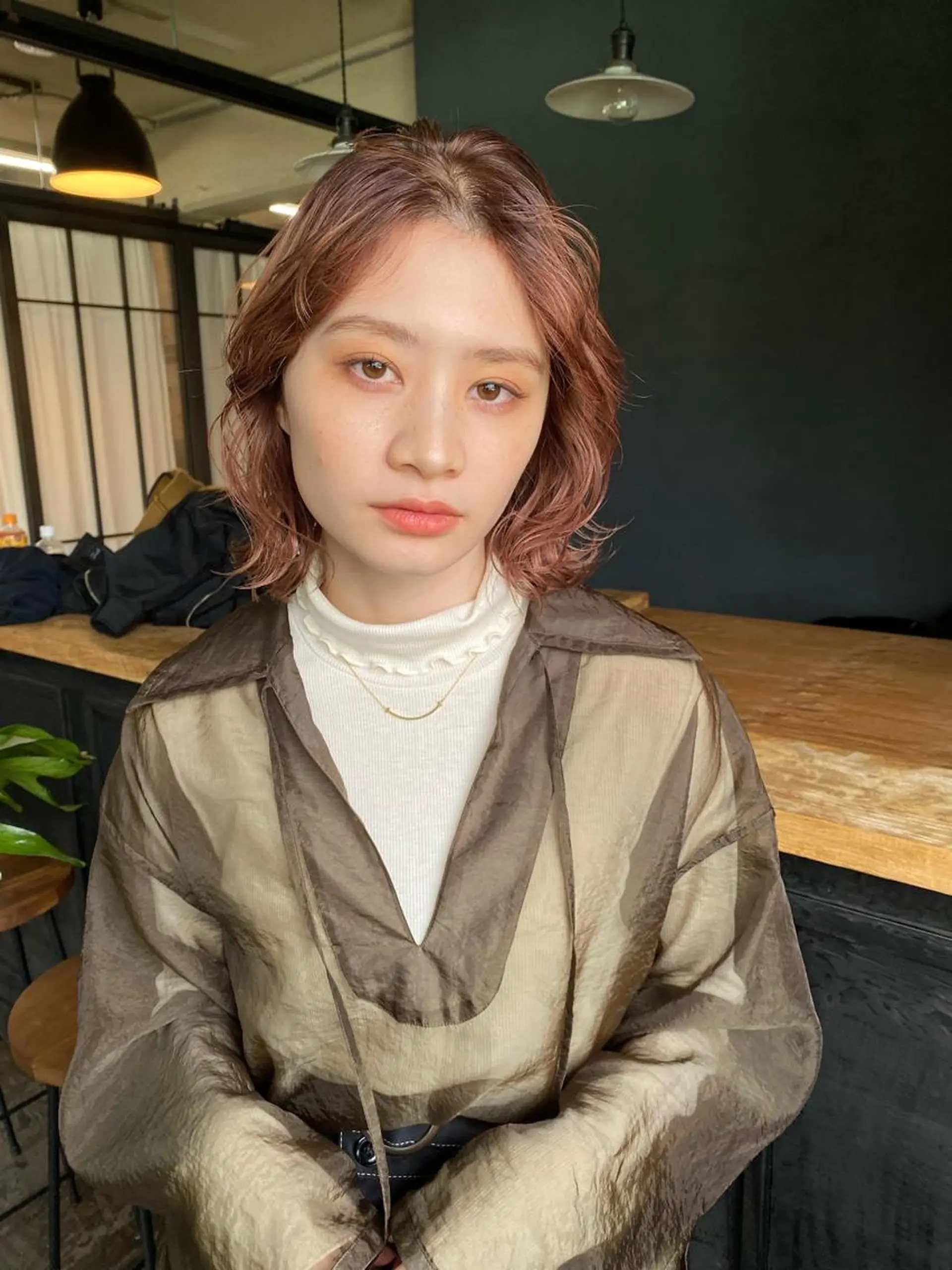 ミディアム カラー カット ヘアカラー トリートメント ヒラノホナミ 🫧髪質改善🫧のヘアスタイル