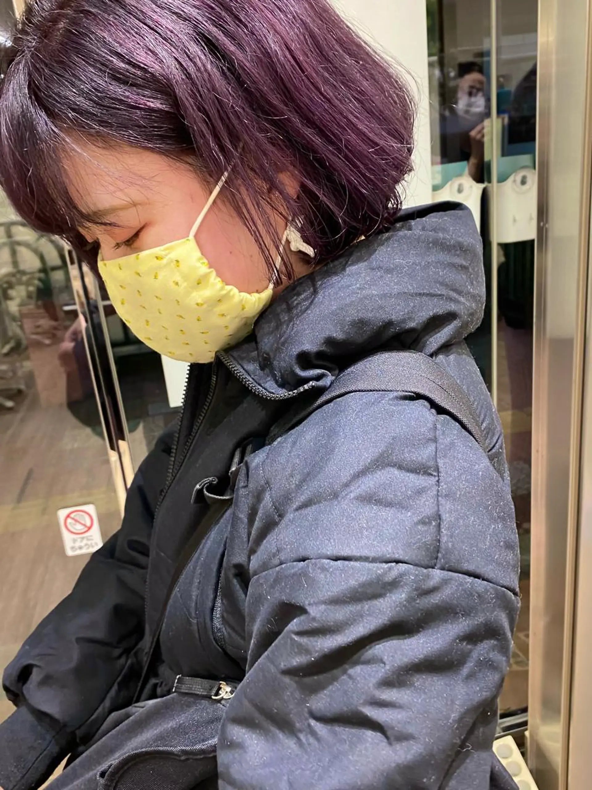 ショート カラー ブリーチ ピンクカラー バイオレットカラー バイオレットピンク ayaka #パーマ#アレンジのヘアスタイル