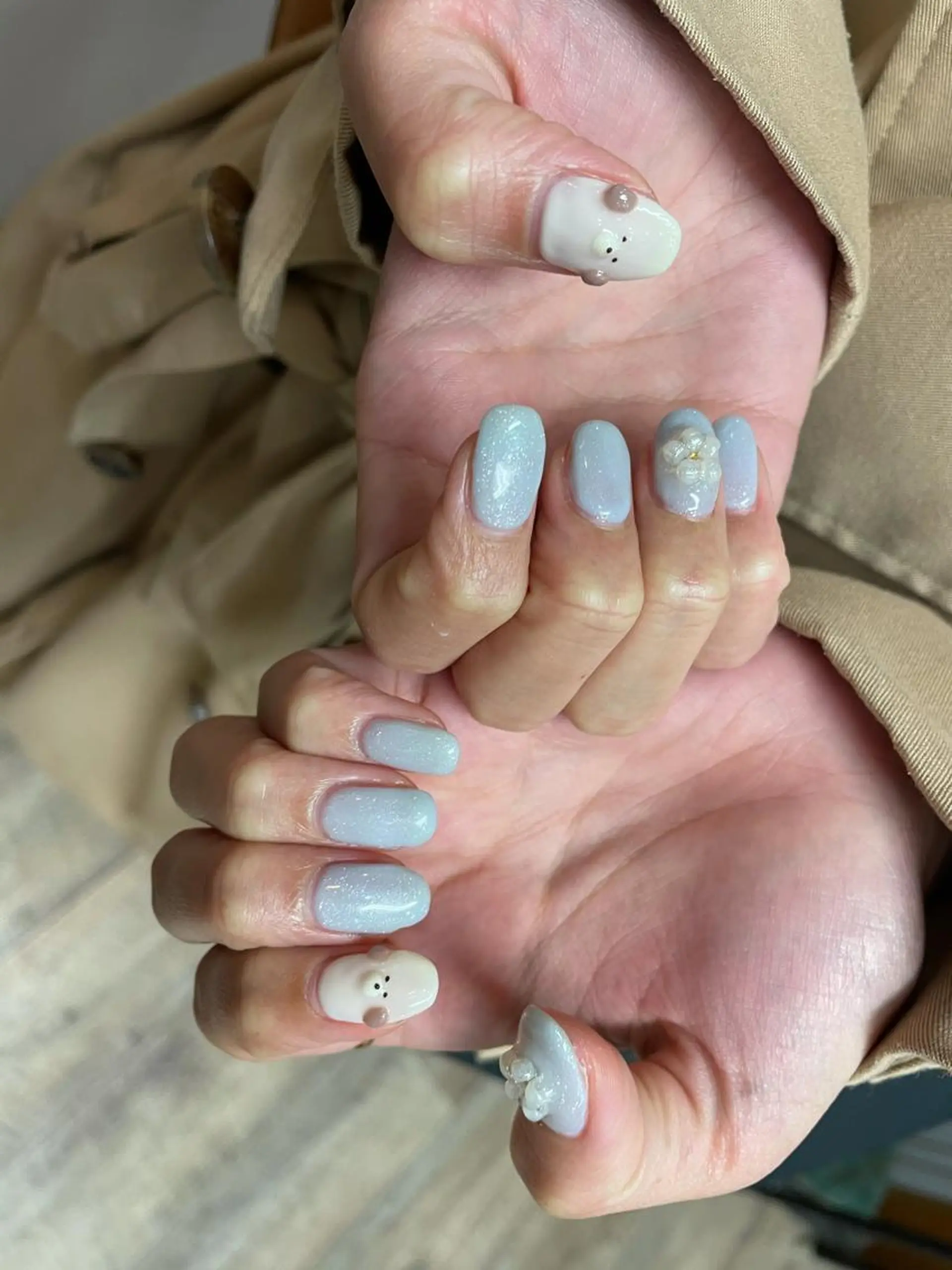 ネイル ハンドネイル ハンドケア はばすみれ🎀ﾈｲﾙ 光ﾌｪｲｼｬﾙ ﾍｱのネイルデザイン