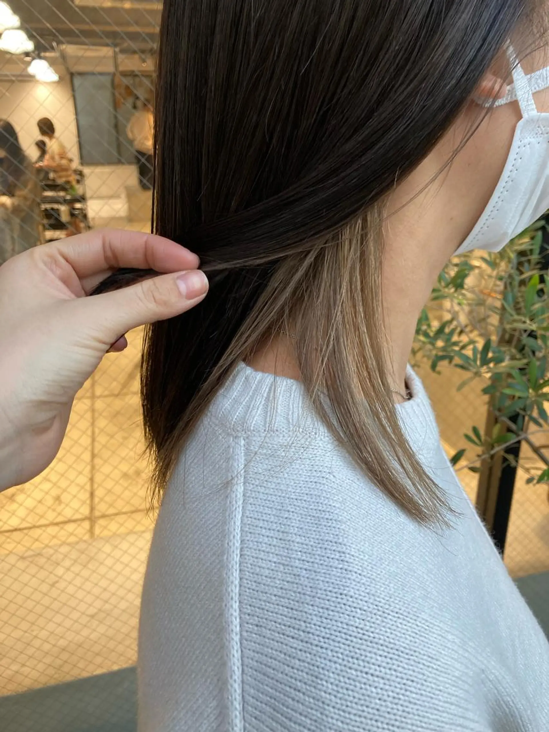 セミロング カラー Chlan岡本 坂本のヘアスタイル