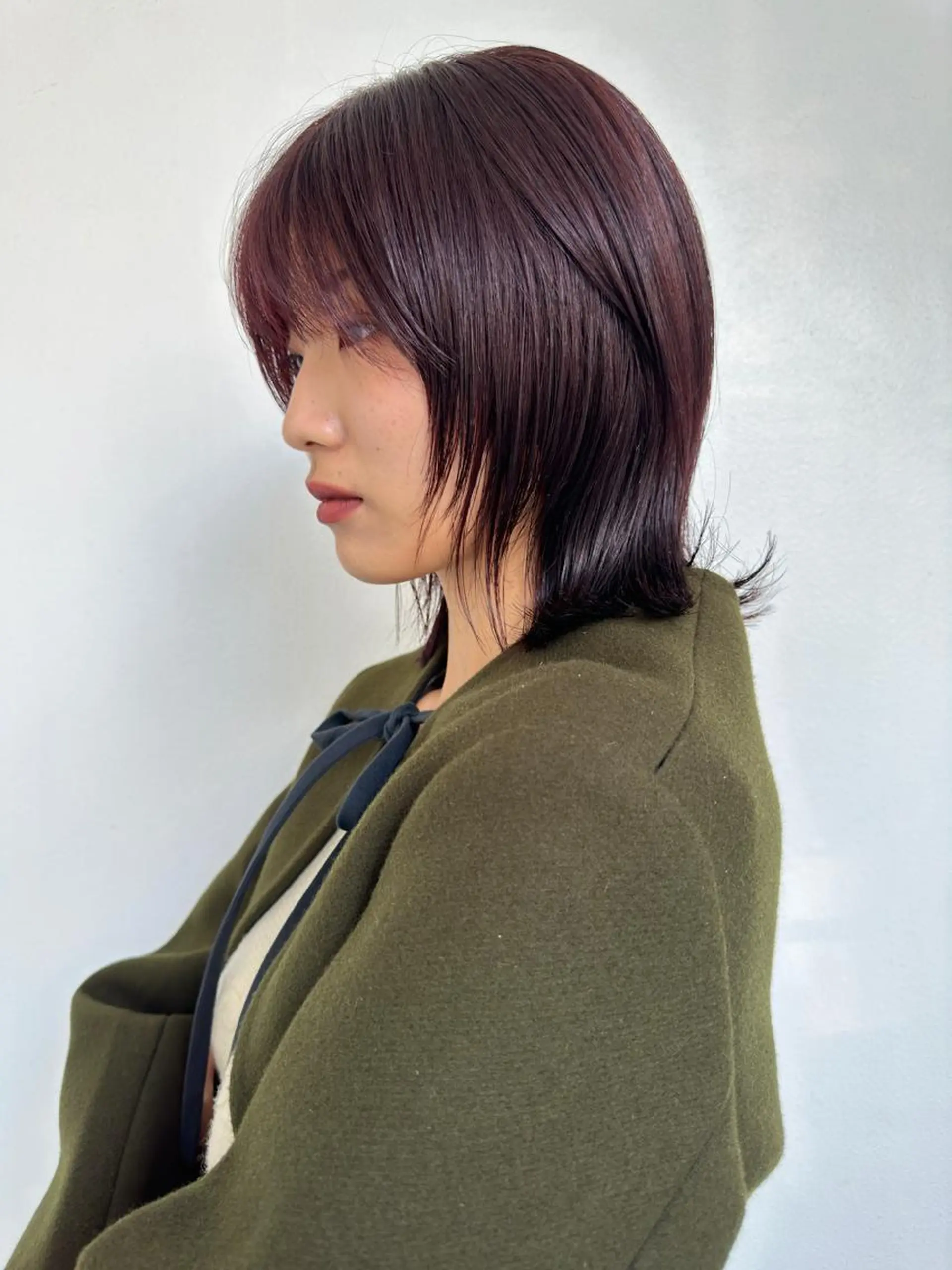 ミディアム カラー カット ヘアカラー トリートメント 似合わせウルフ/ レイヤー/山本祐輔のヘアスタイル