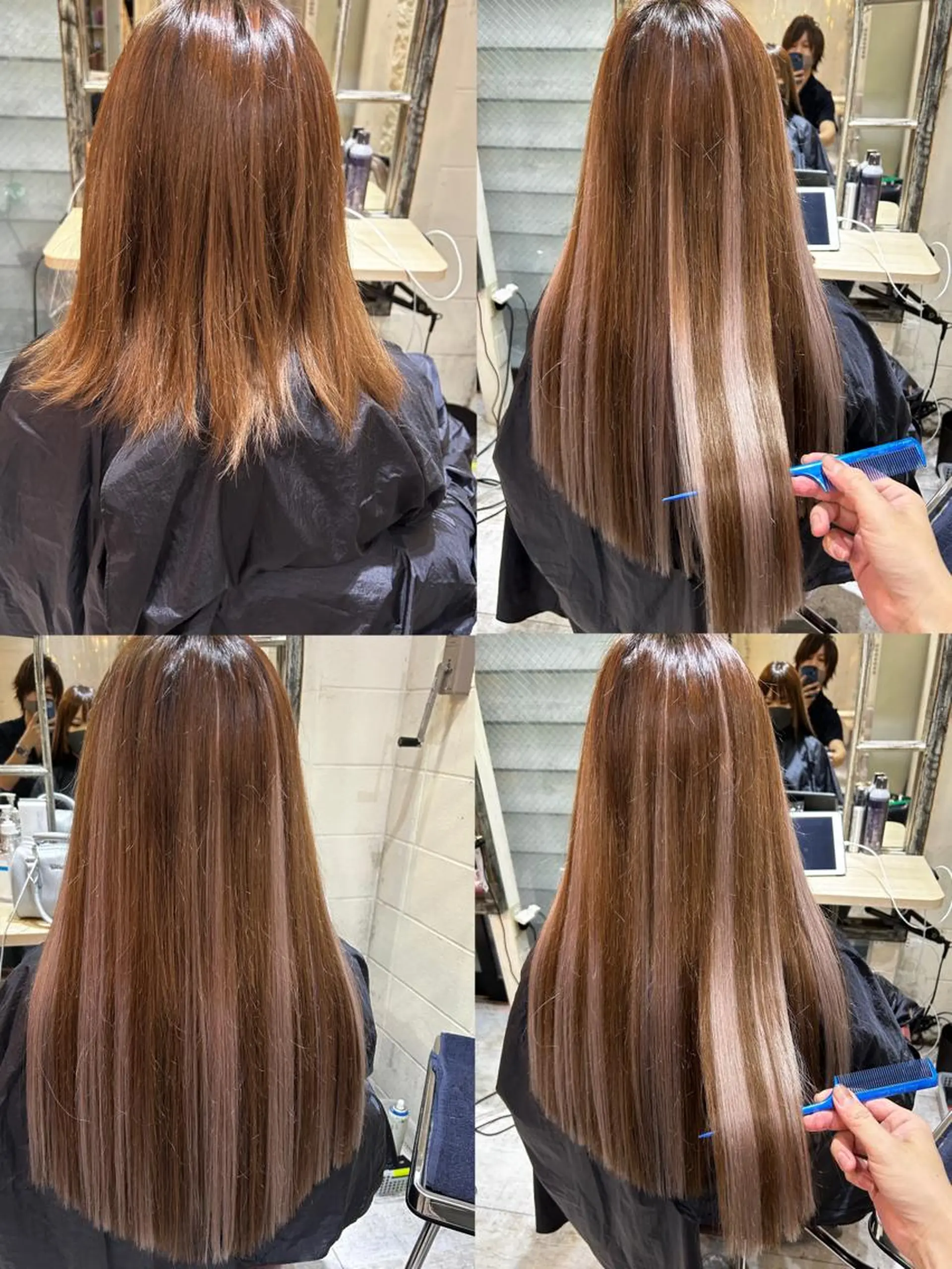 ロング カラー カット ヘアカラー トリートメント エクステ イズ ミのヘアスタイル