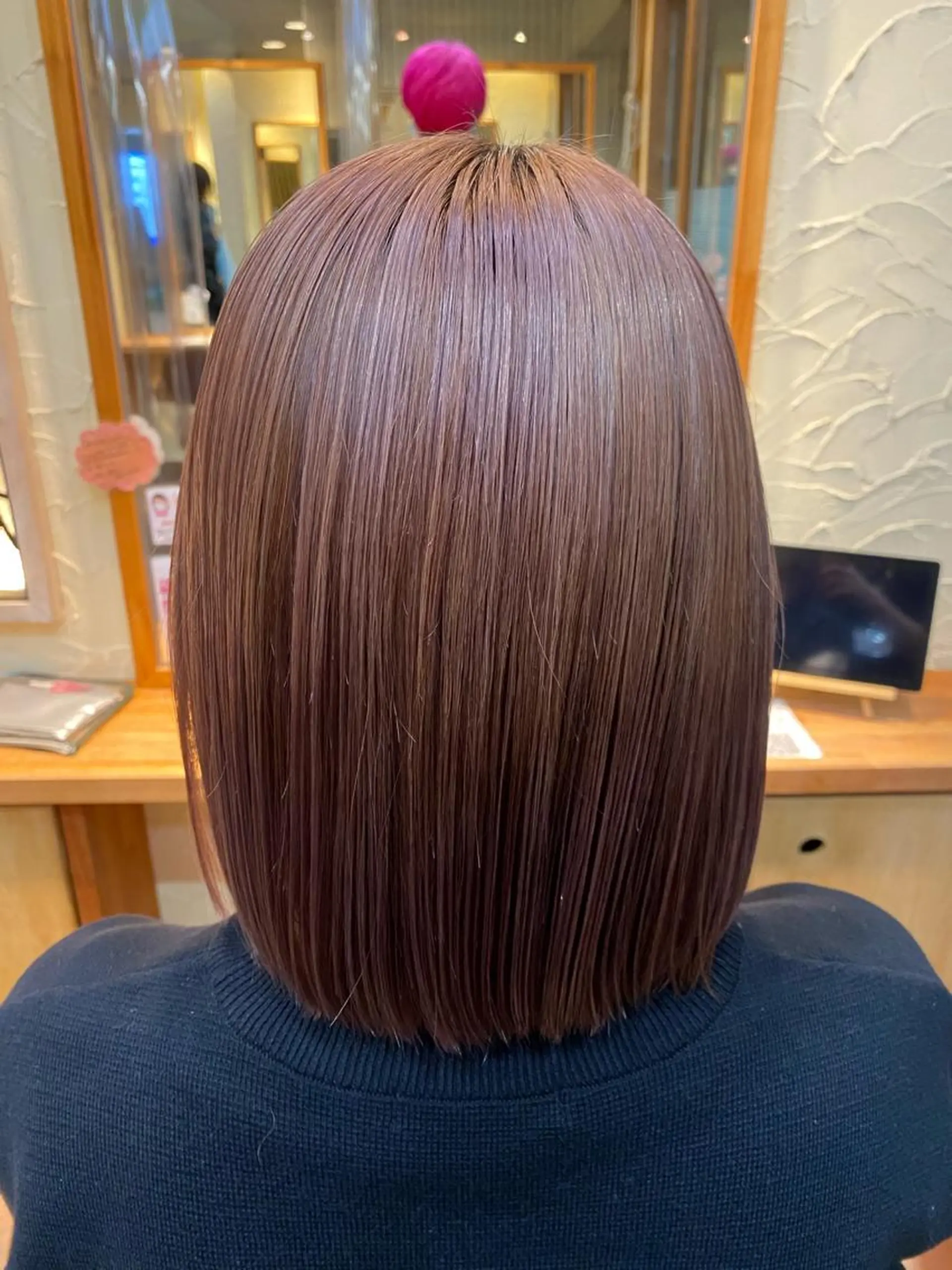 ミディアム カラー パーマ ヘアアレンジ メンズ キッズ ネイル マツエク・マツパ パープルカラー パープル 🌈髪質改善・美髪矯 正・平野瀬乃🌈のヘアスタイル