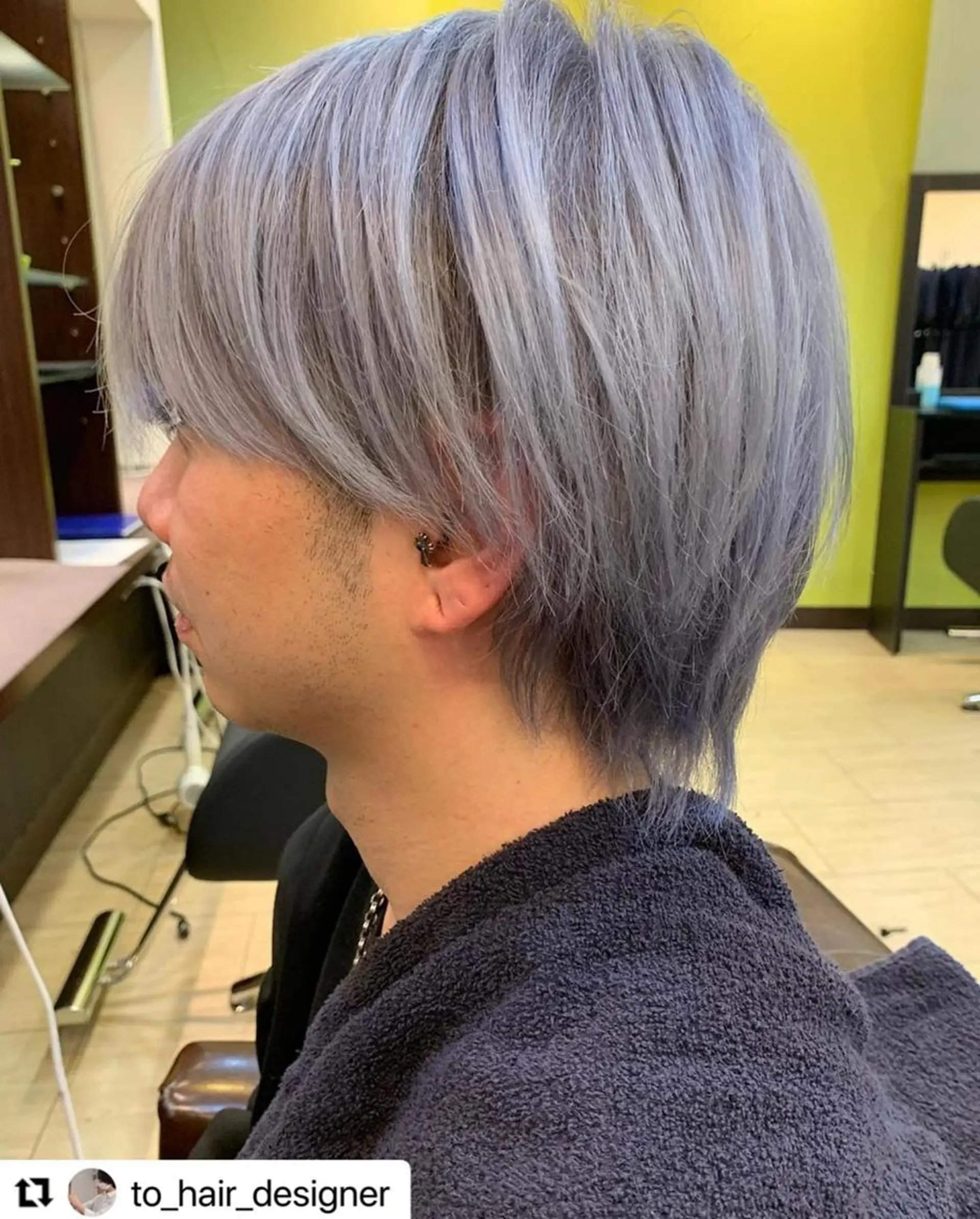 ミディアム カラー メンズ メンズブリーチ アディクシーカラー ブリーチ 透明感カラー ダブルカラー 🩷Eny terrace🩷のヘアスタイル