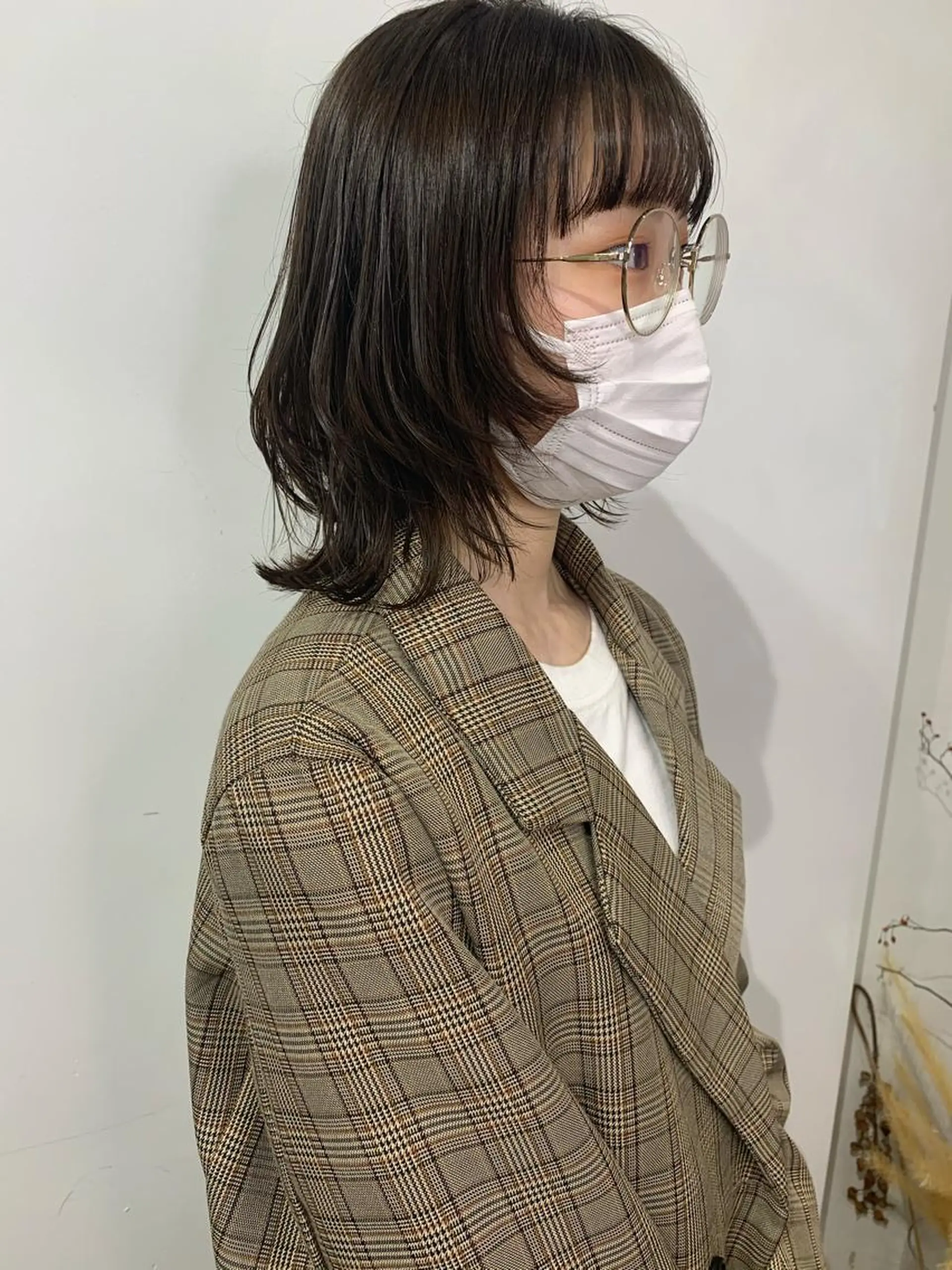 ミディアム カラー レイヤーカット カット トリートメント salowin梅田所属・レイヤー/顔周り /AKARIのヘアスタイル