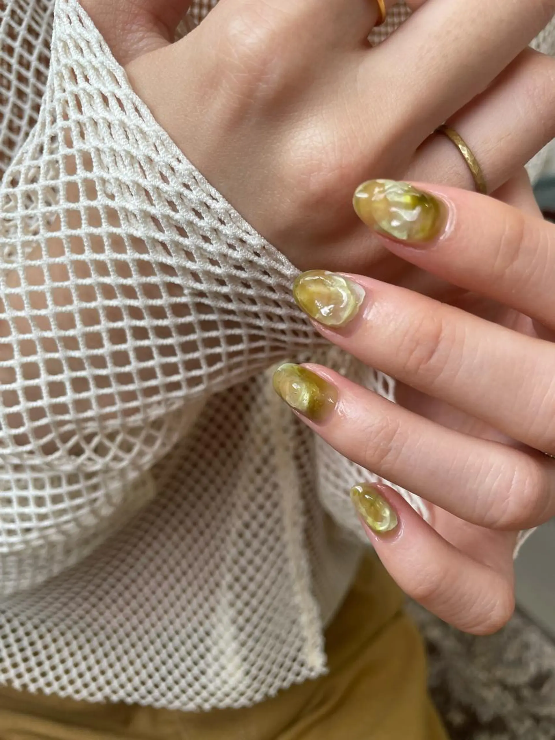 ネイル ニュアンスネイル ぷっくりネイル 久田 悠佳のネイルデザイン