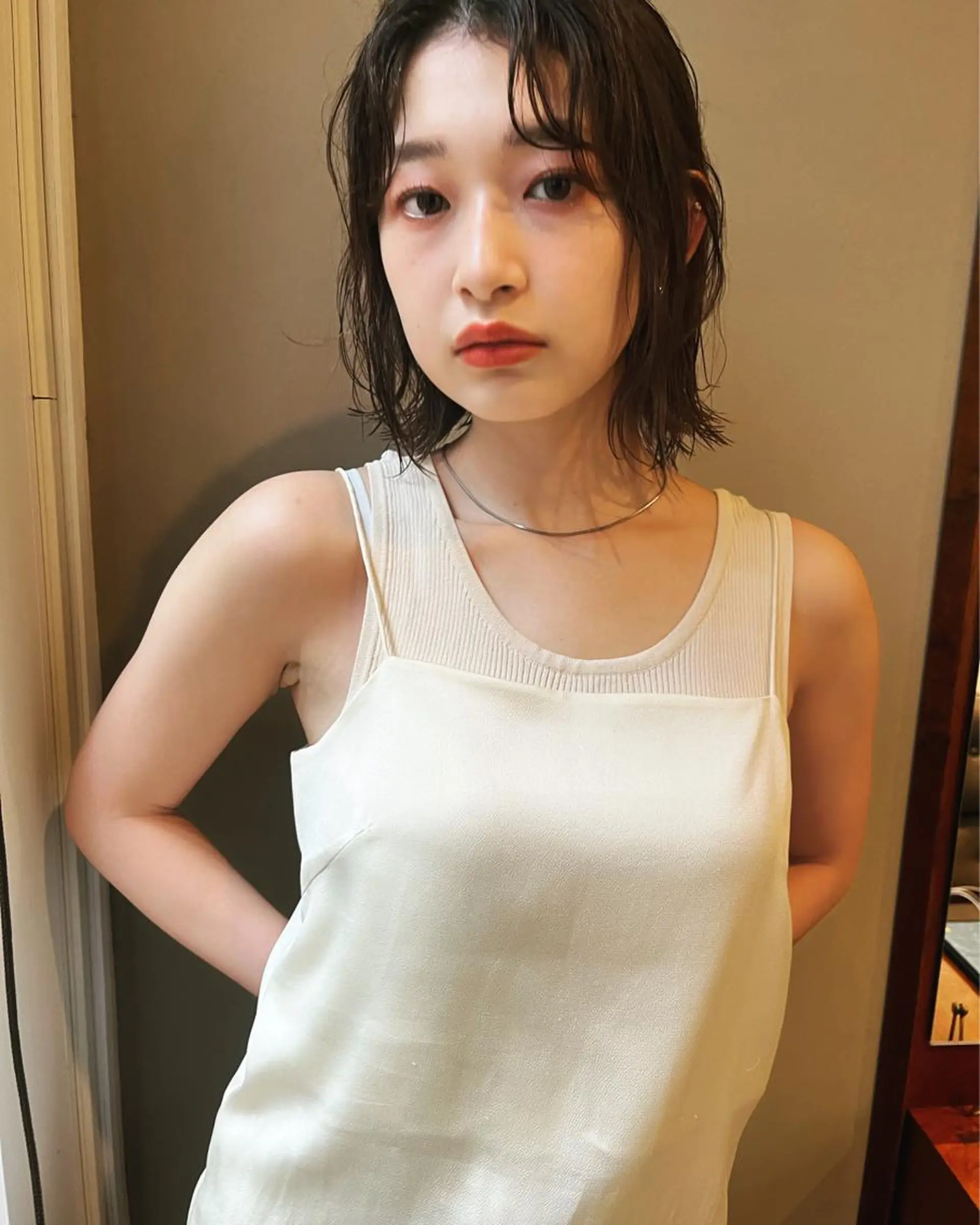 ミディアム カラー ヘアアレンジ カット ヘアカラー トリートメント ショート/ボブ /パーマ🌿柏原良亮のヘアスタイル