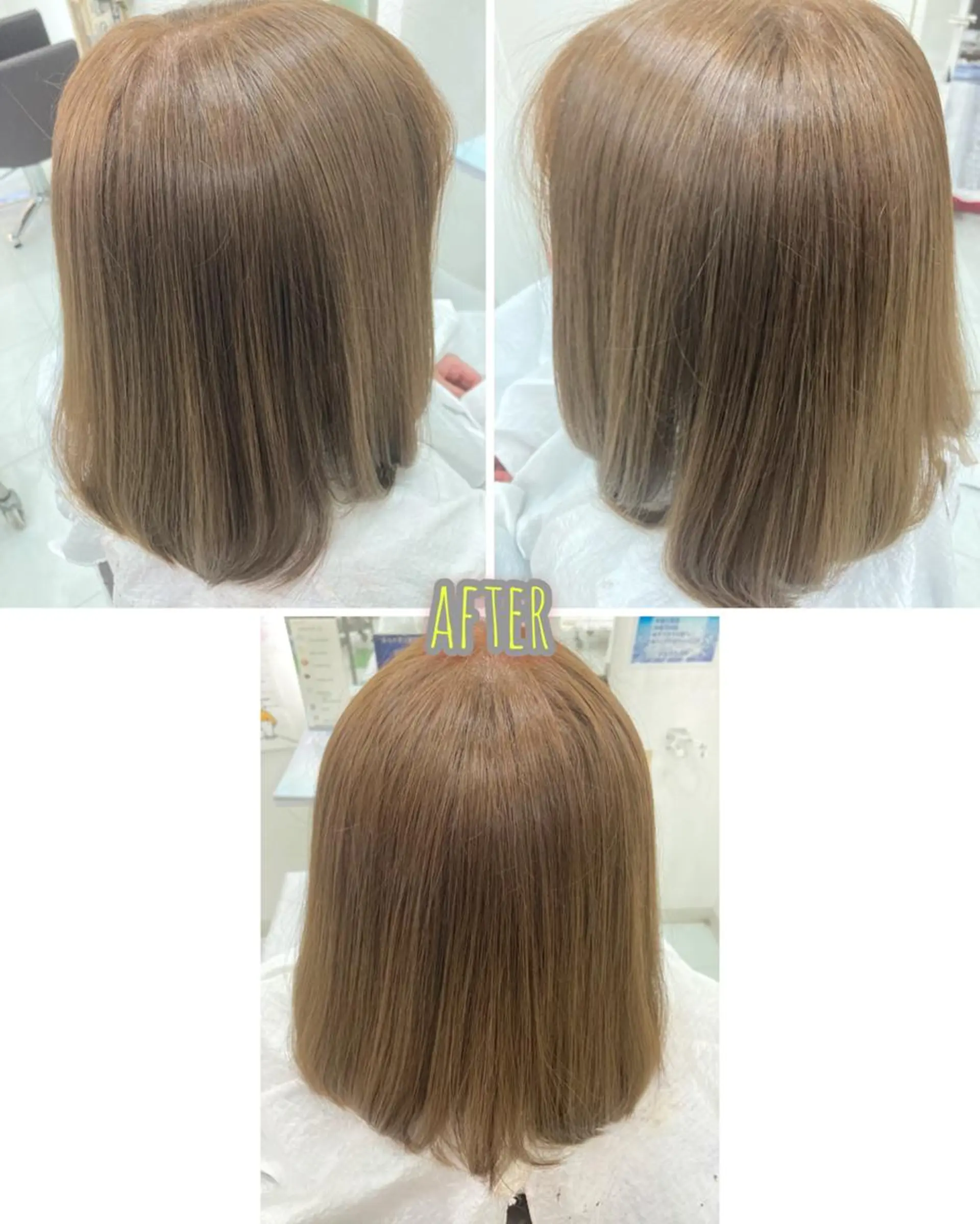 セミロング カラー トリートメント 酸熱トリートメント ヘアカラー 縮毛矯正 🌸美髪の魔法＊ リラジュネス🌸のヘアスタイル