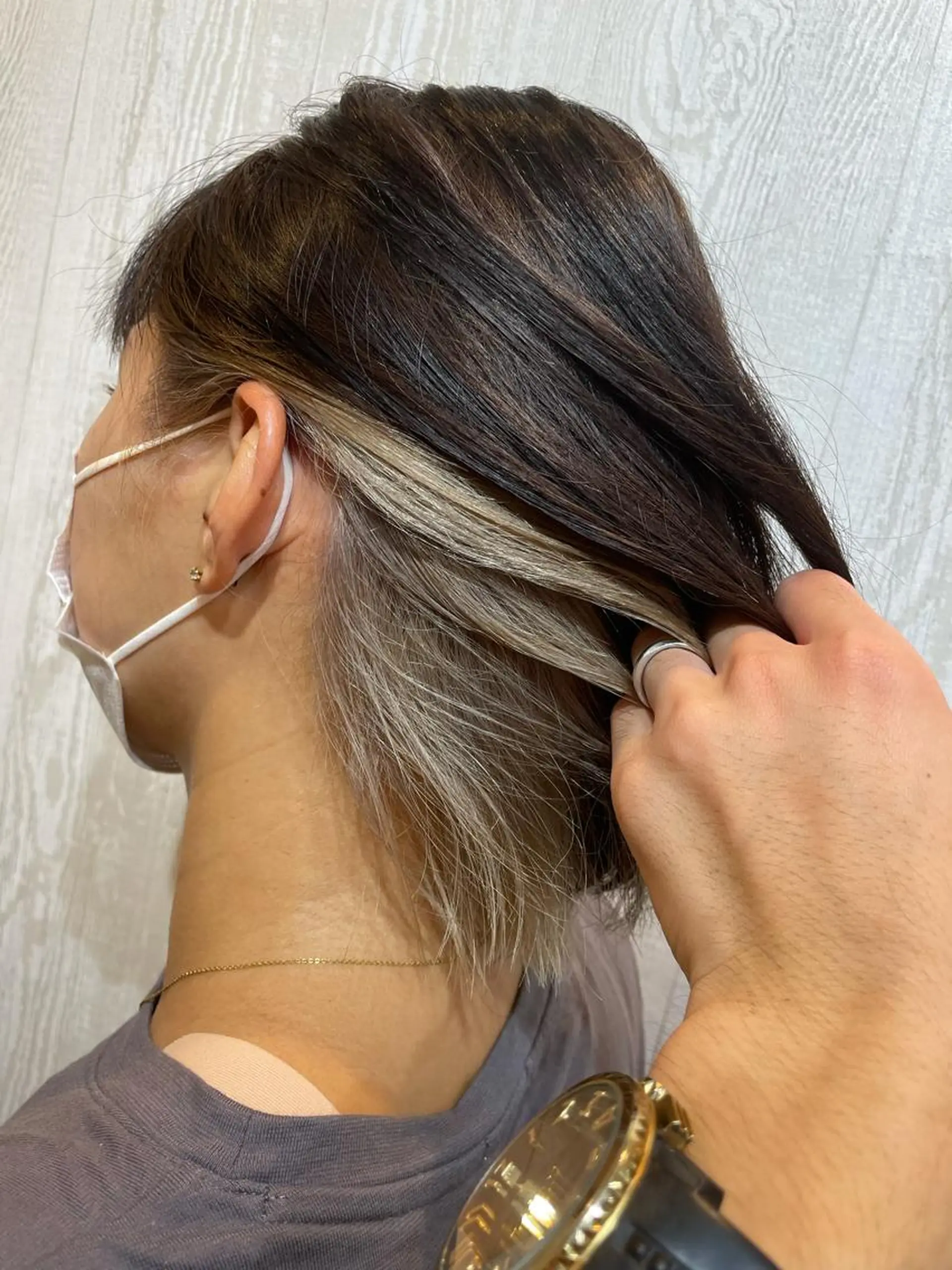 ショート カラー ヘアアレンジ HUENEST アカデミーサロンのヘアスタイル