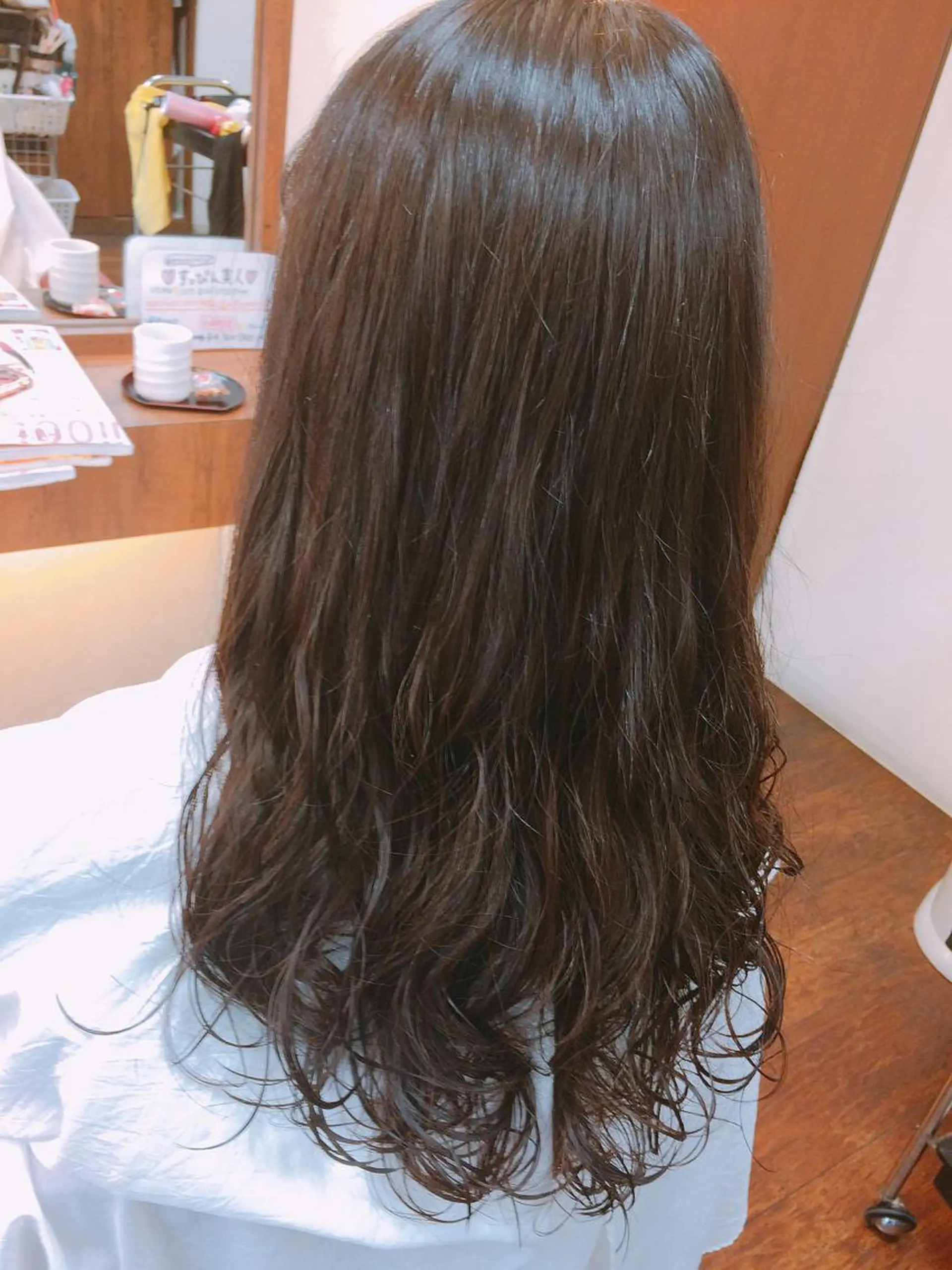 ロング パーマ 縮毛矯正 大野 まゆのヘアスタイル