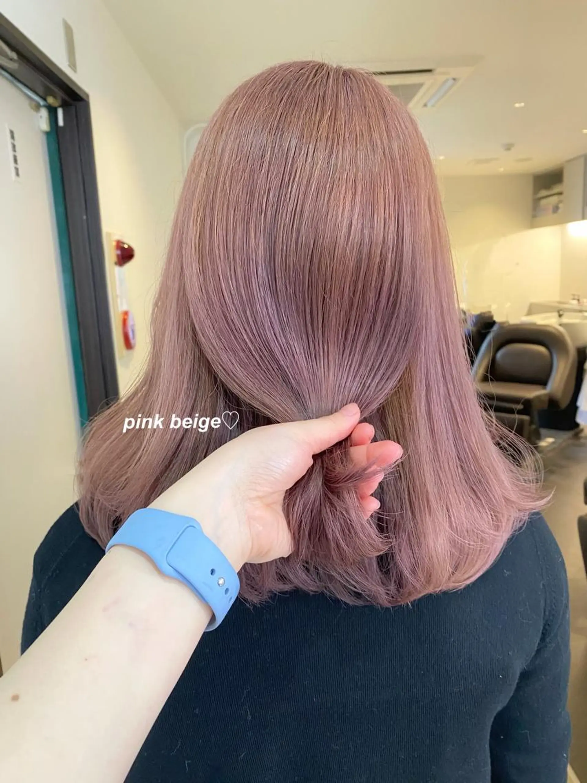 カラー ベージュカラー ブリーチ ダブルカラー ピンクカラー ヘアカラー mizuki/ピンク ベージュ.レイヤーのヘアスタイル