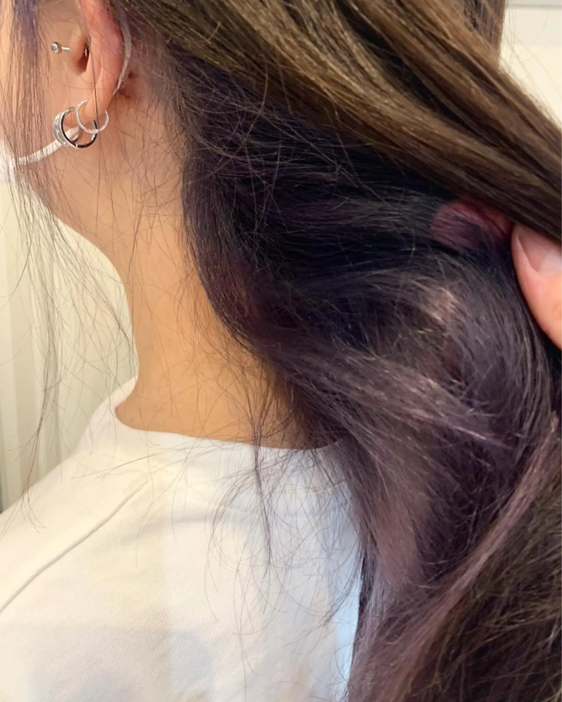 セミロング カラー ベージュカラー ラベンダーカラー 🫟Blanco🫟 Color&Careのヘアスタイル