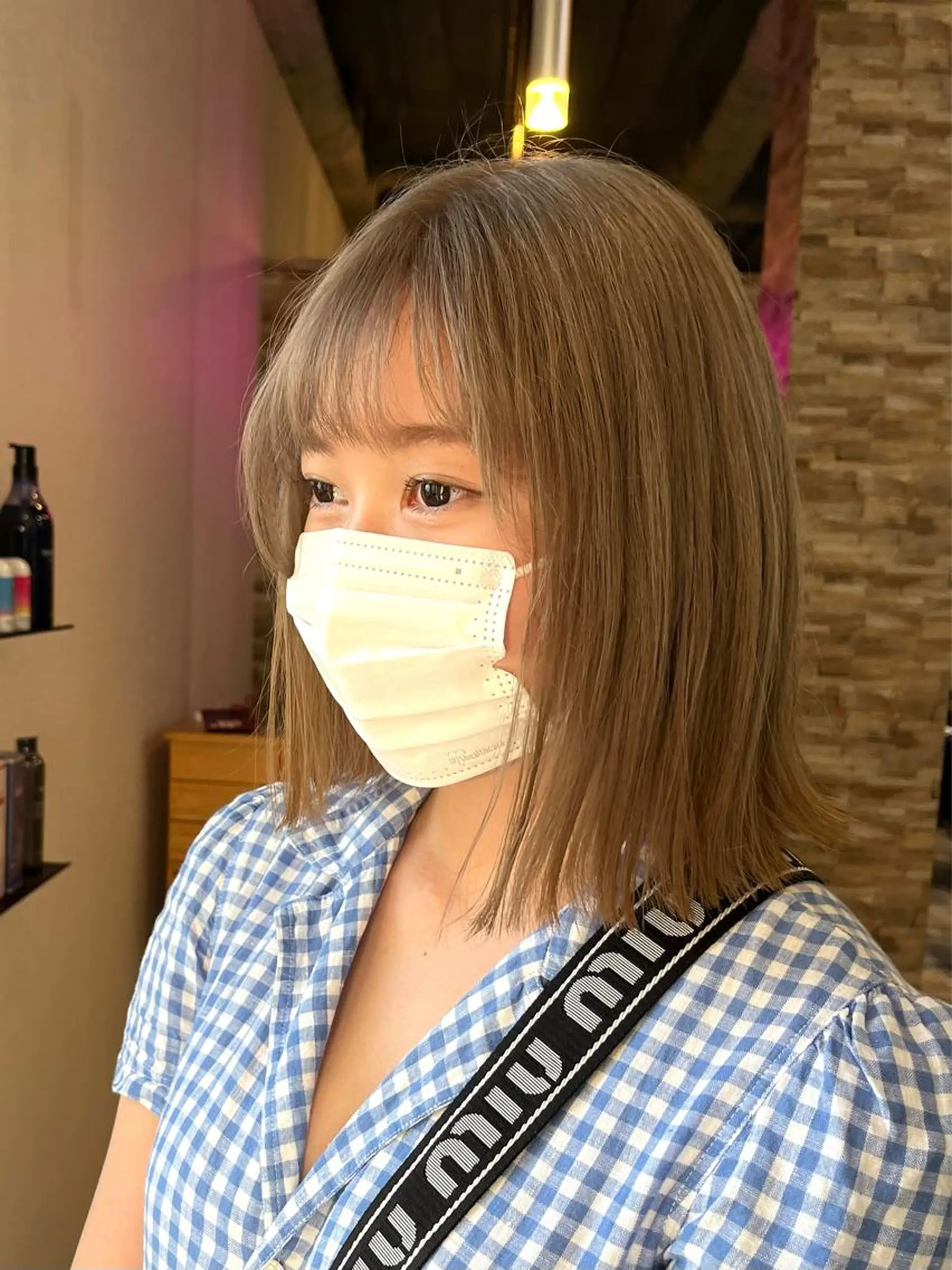 ミディアム カラー ヘアカラー&縮毛矯正 STAR☆RIVERのヘアスタイル