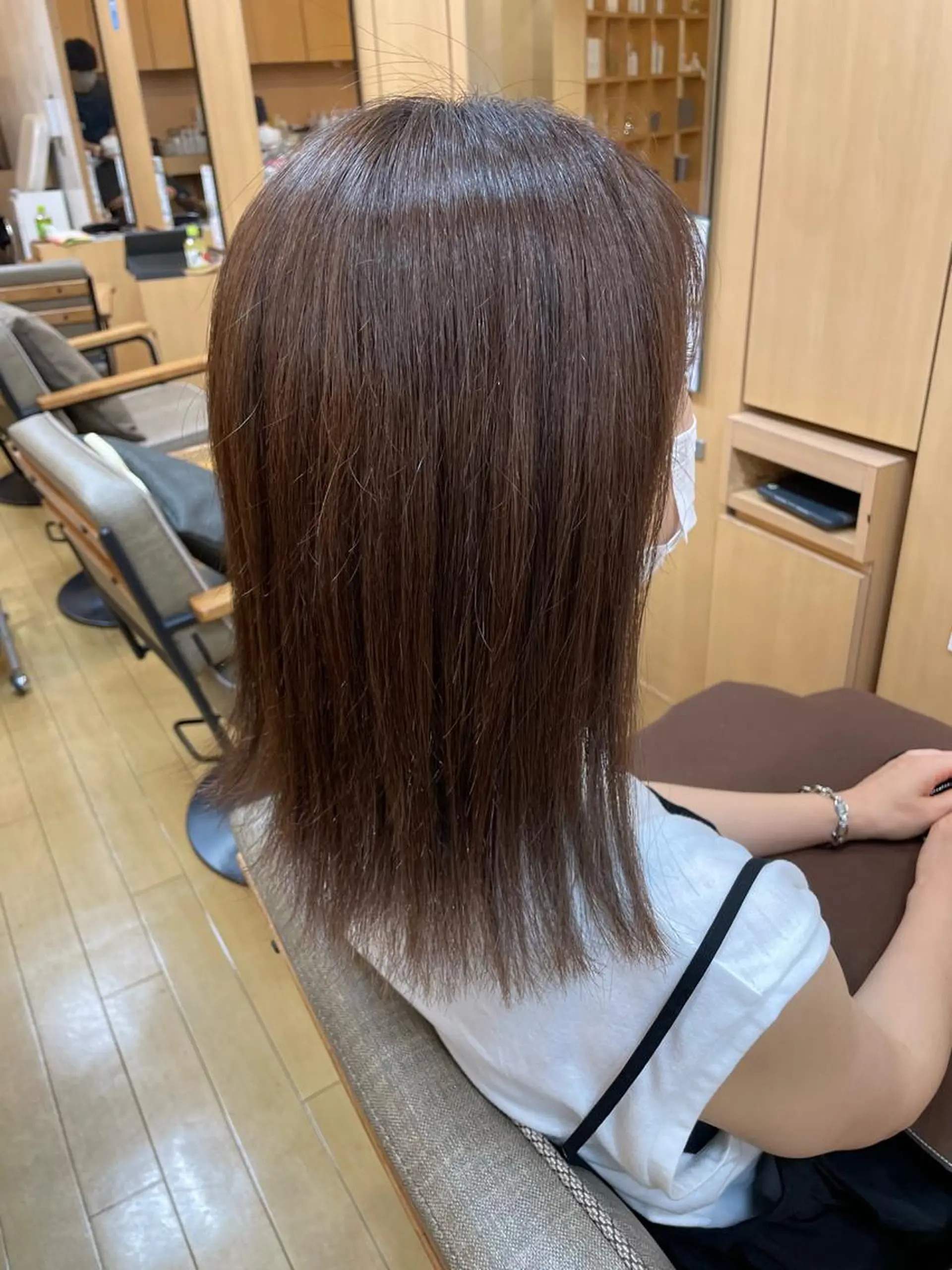 ミディアム 韓国ヘア 🤍中西麻友🤍のヘアスタイル