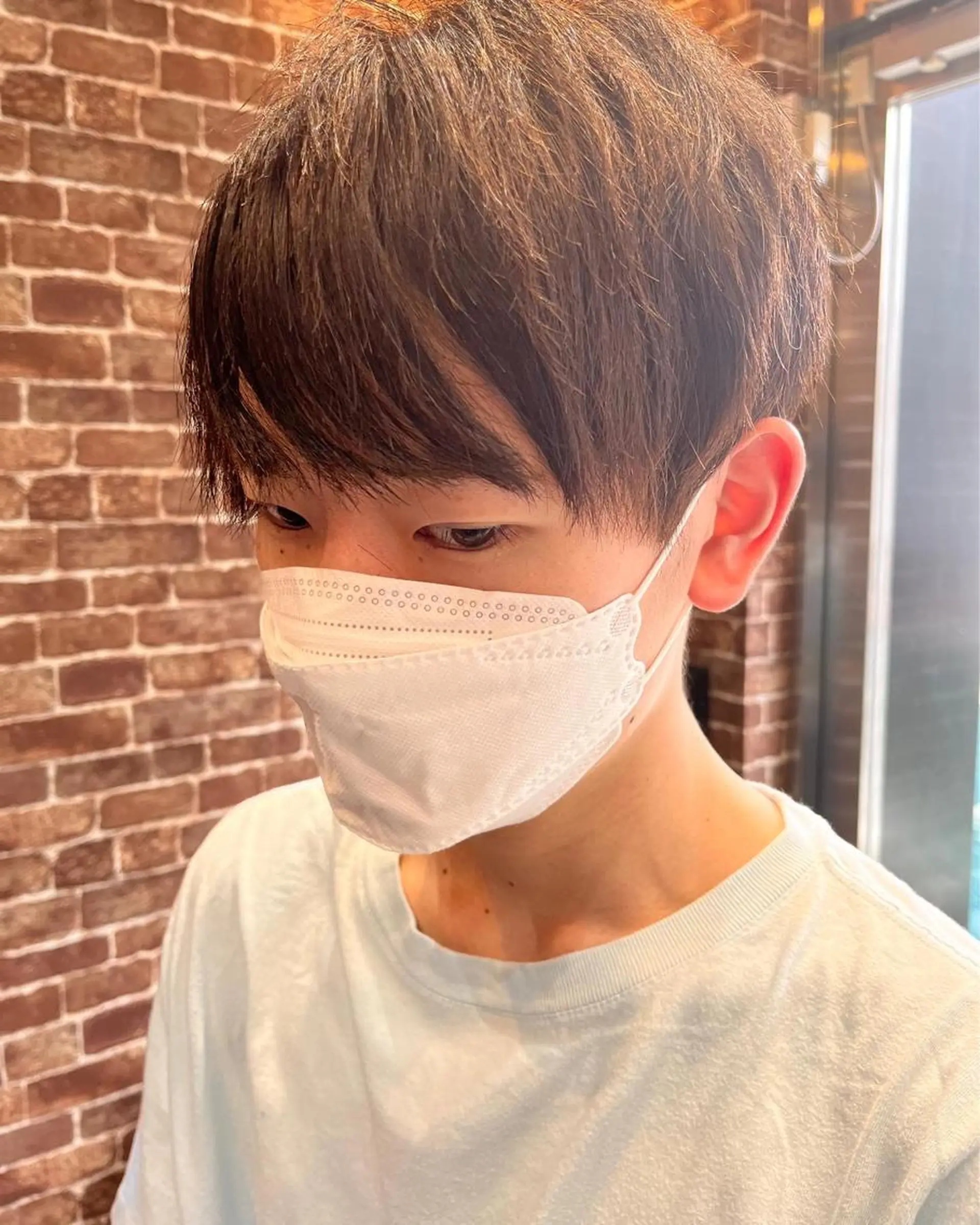 ショート カラー パーマ ヘアアレンジ メンズ キッズ ネイル マツエク・マツパ アイブロウ メンズハイライト メンズパーマ ブラウンカラー ケアカラー 透明感カラー 久木原 ゆりのヘアスタイル