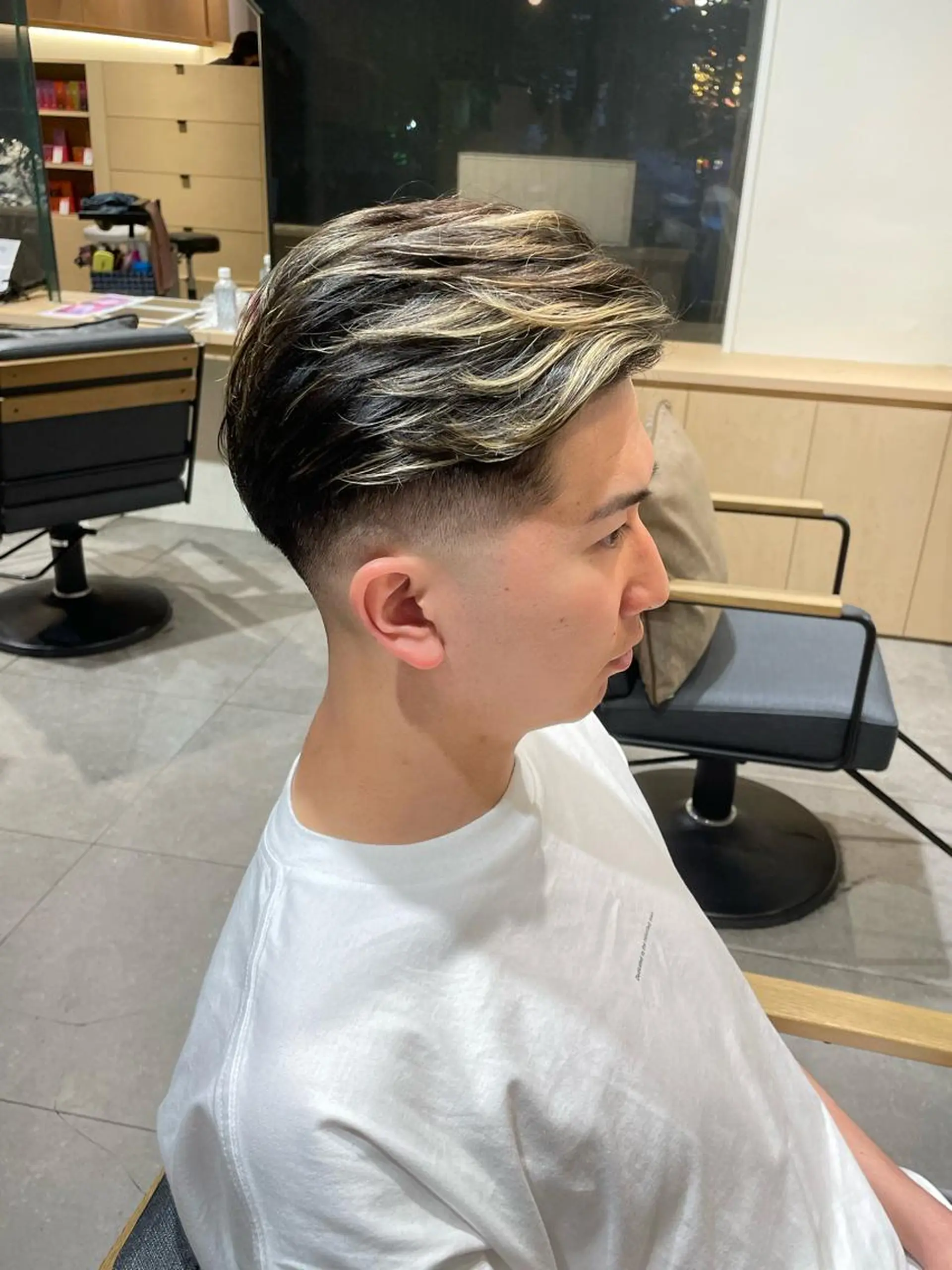 カラー メンズ フェードカット メンズメッシュ スキンフェード メッシュ Le'a所属・渋谷/フェード/ 國分 翔のヘアスタイル