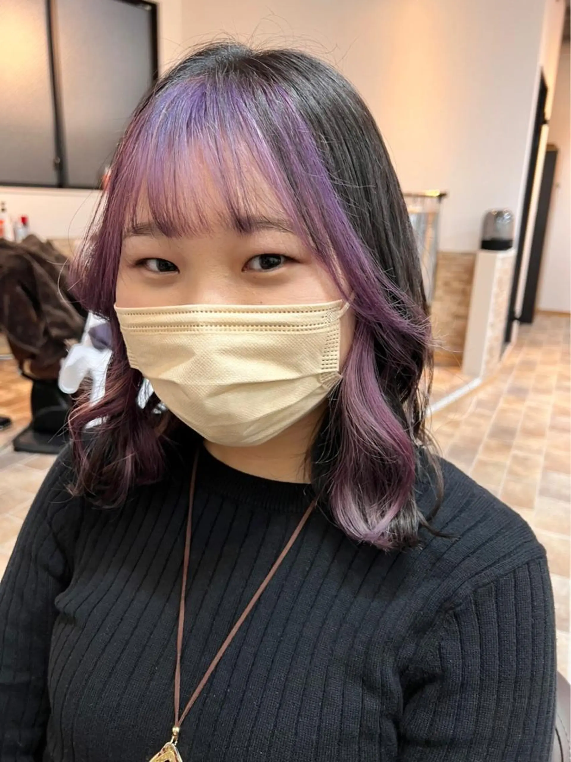 セミロング カラー ヘアカラー&縮毛矯正 STAR☆RIVERのヘアスタイル