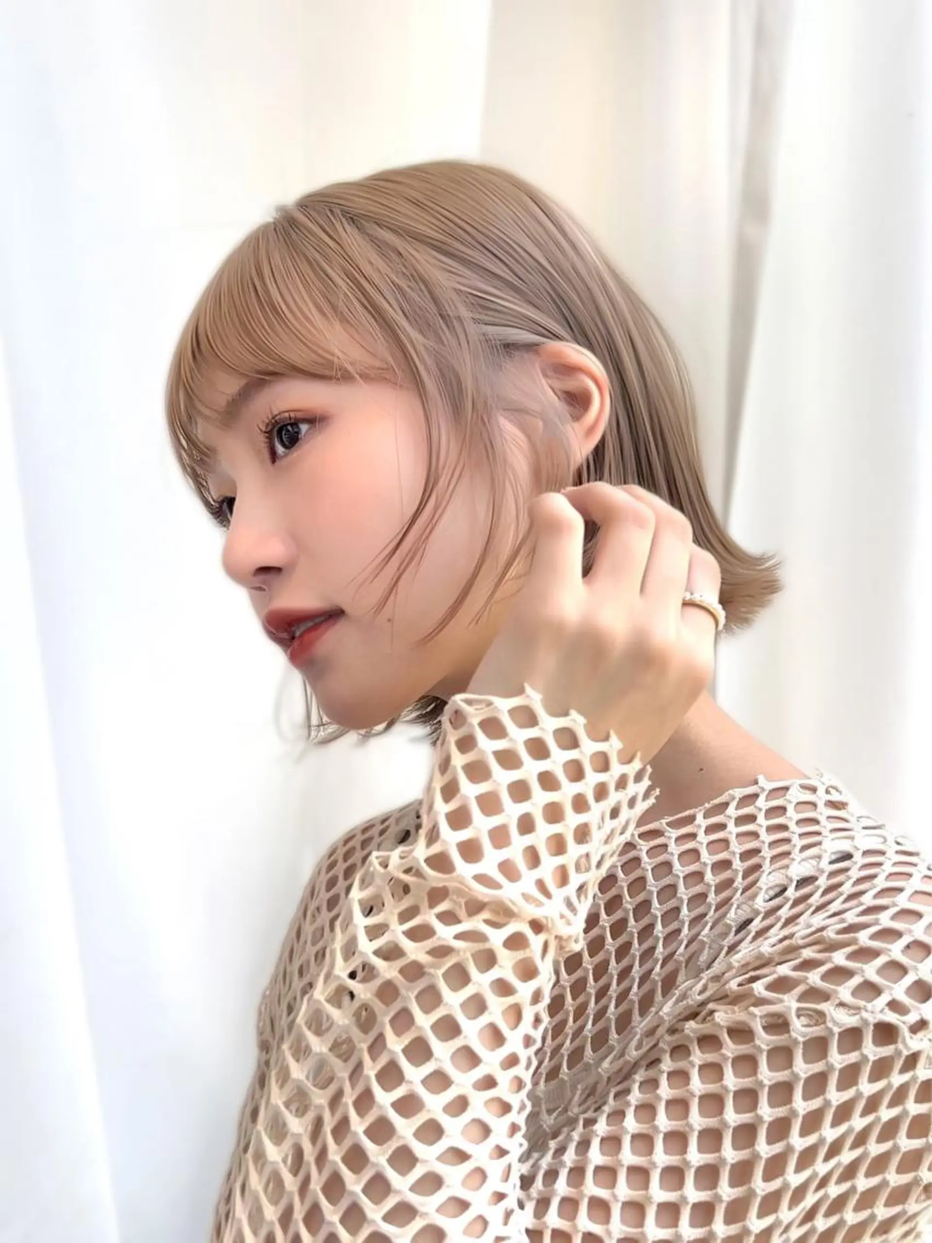 ショート カラー パーマ ヘアアレンジ ベージュカラー ブリーチ ケアブリーチ 透明感カラー ダブルカラー レイヤーカット/ボブ /縮毛矯正✨大輝のヘアスタイル