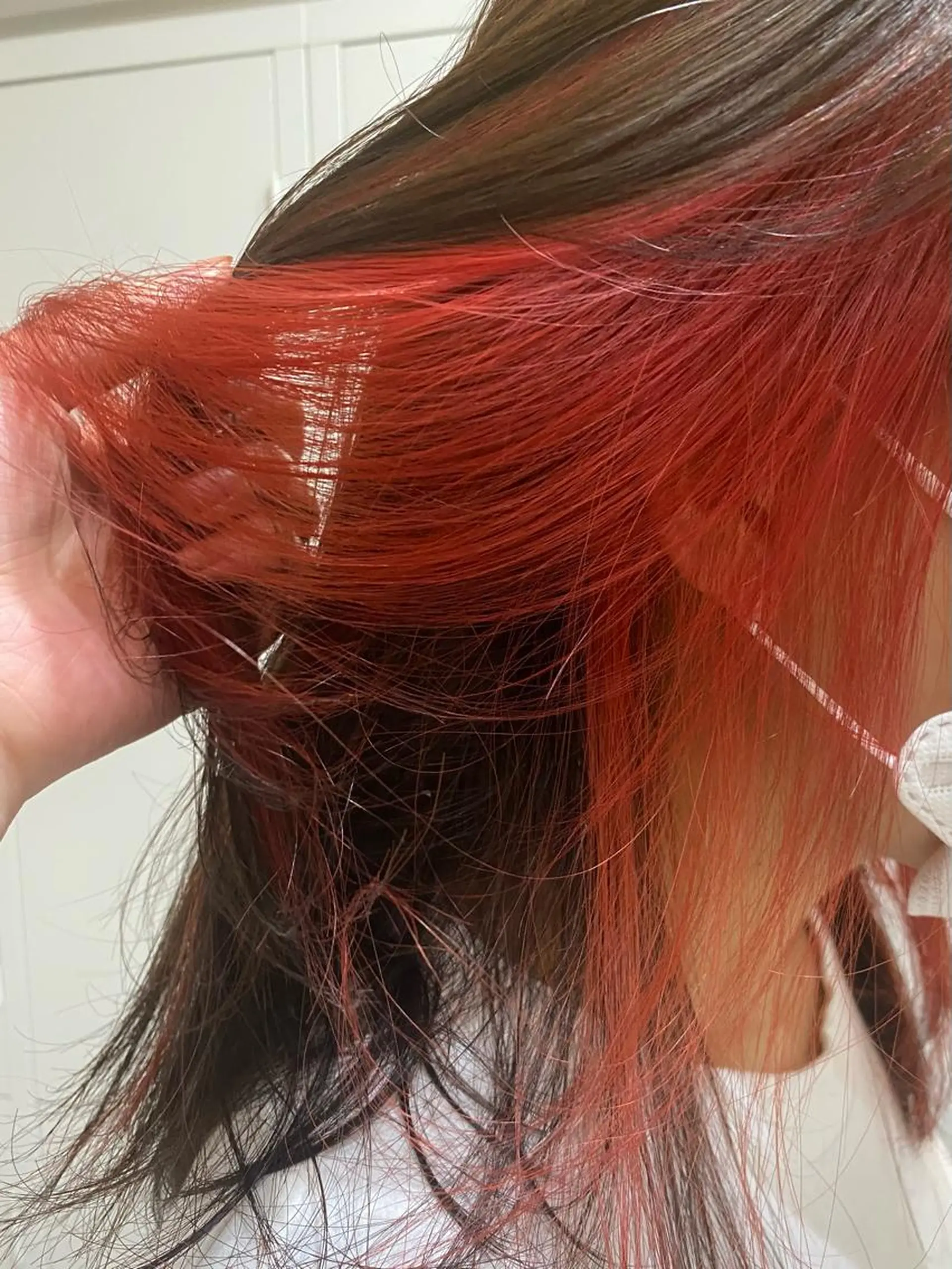 ミディアム カラー レッドカラー 🎀暖色カラー🎀 おかだみほのヘアスタイル